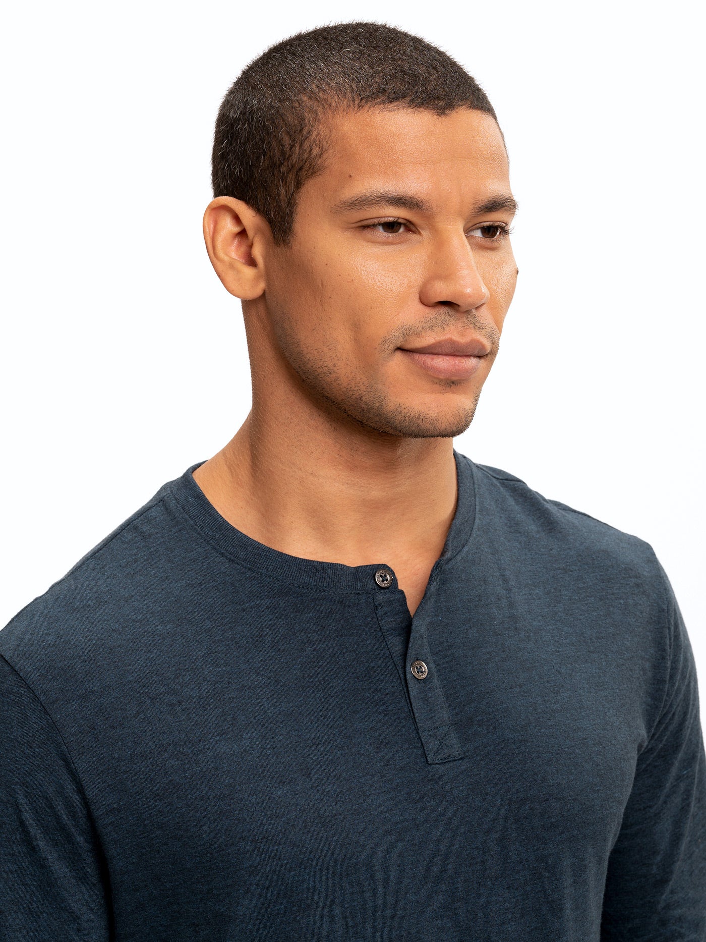 Camiseta Henley de manga larga triblend Baseline