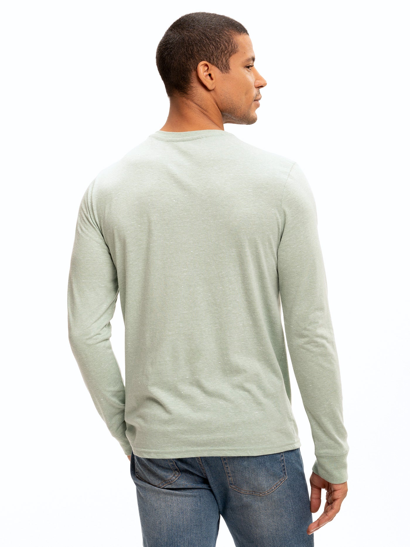 Camiseta Henley de triblend de manga larga Baseline