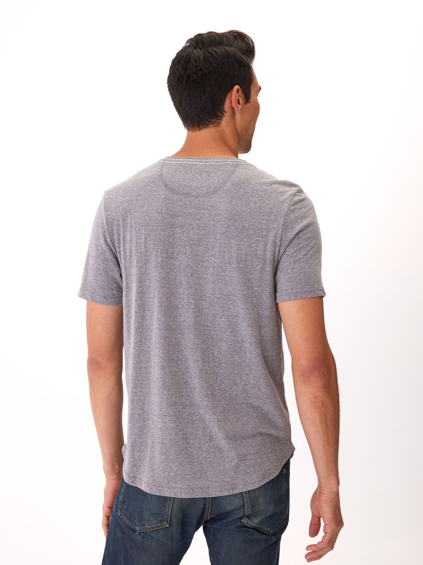Camiseta Henley de triblend de manga corta Baseline