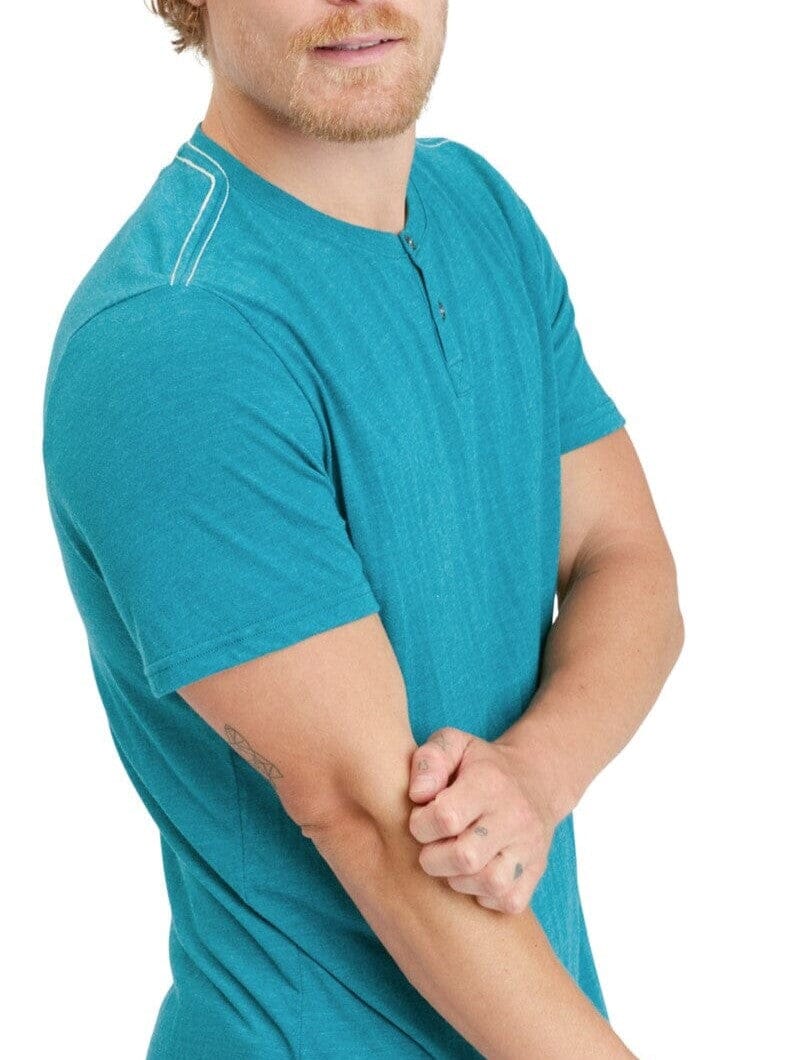 Camiseta Henley de triblend de manga corta Baseline
