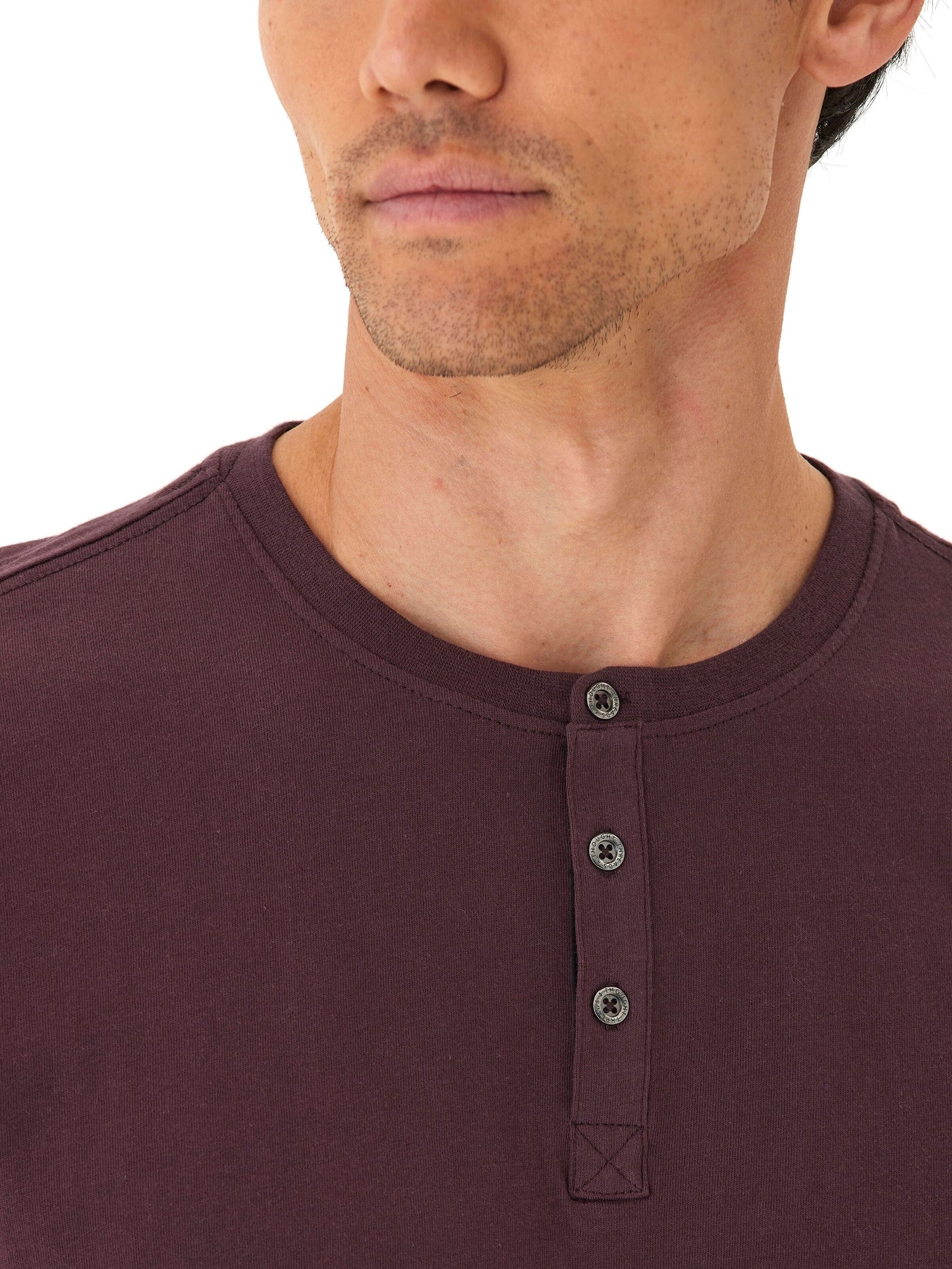 Camiseta Henley de algodón orgánico Chester