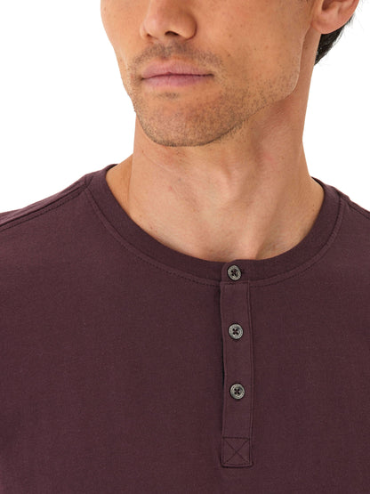 Camiseta Henley de algodón orgánico Chester
