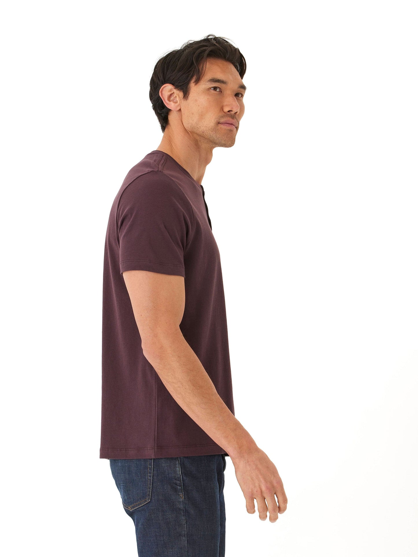 Camiseta Henley de algodón orgánico Chester