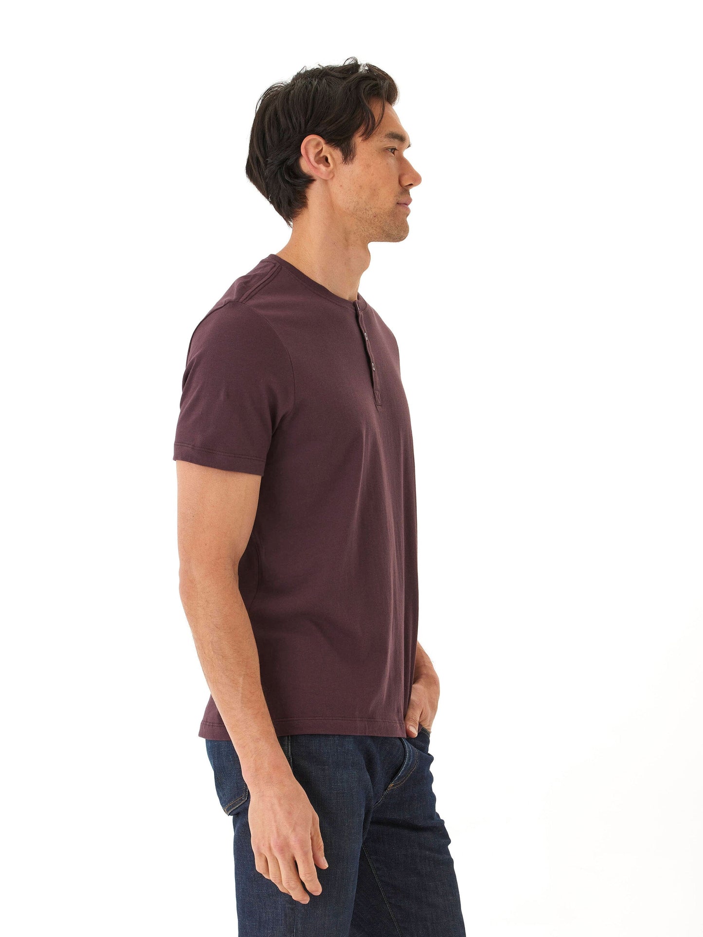 Camiseta Henley de algodón orgánico Chester