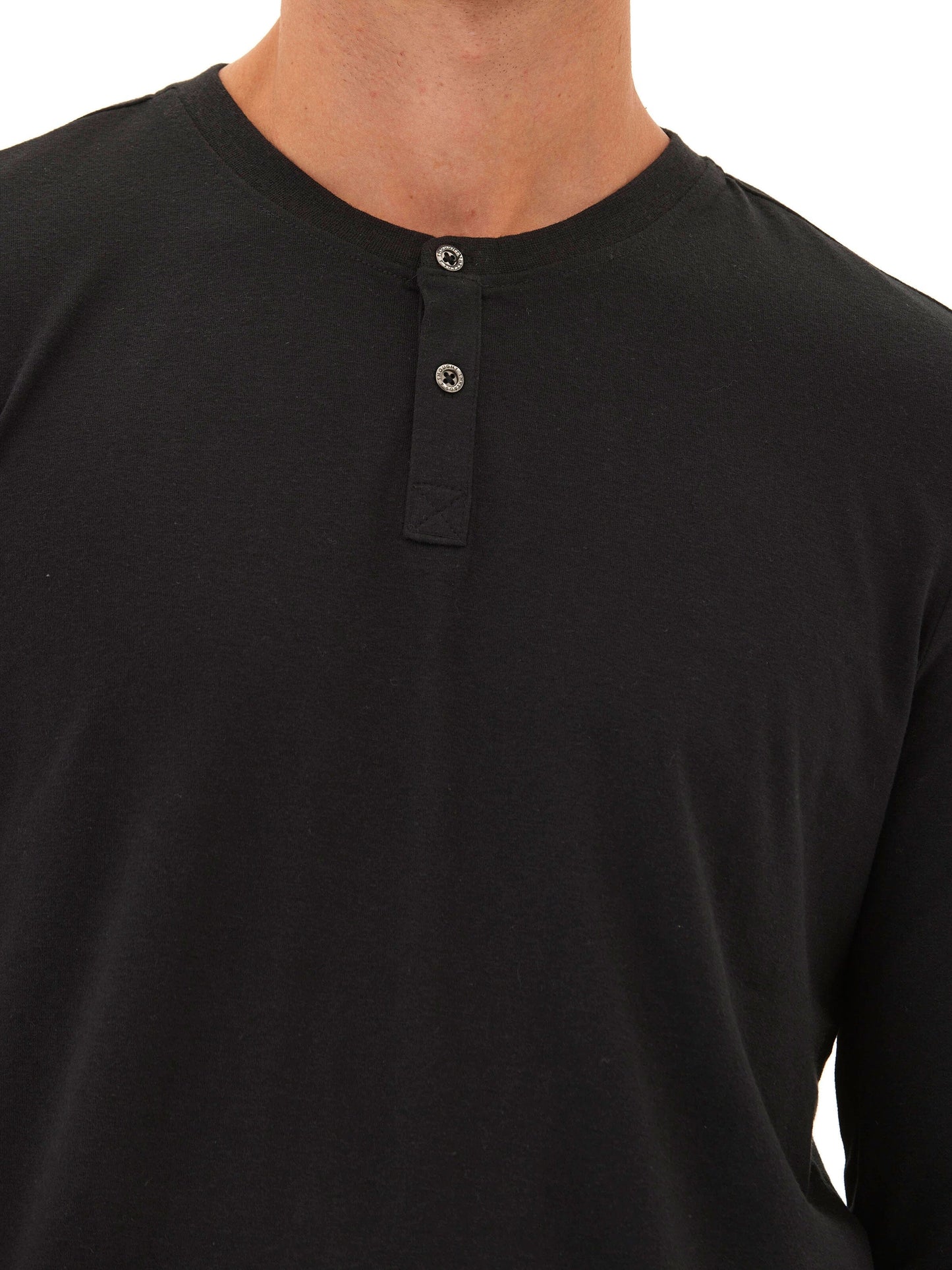 Camiseta henley de manga larga Austin Triblend de dos botones