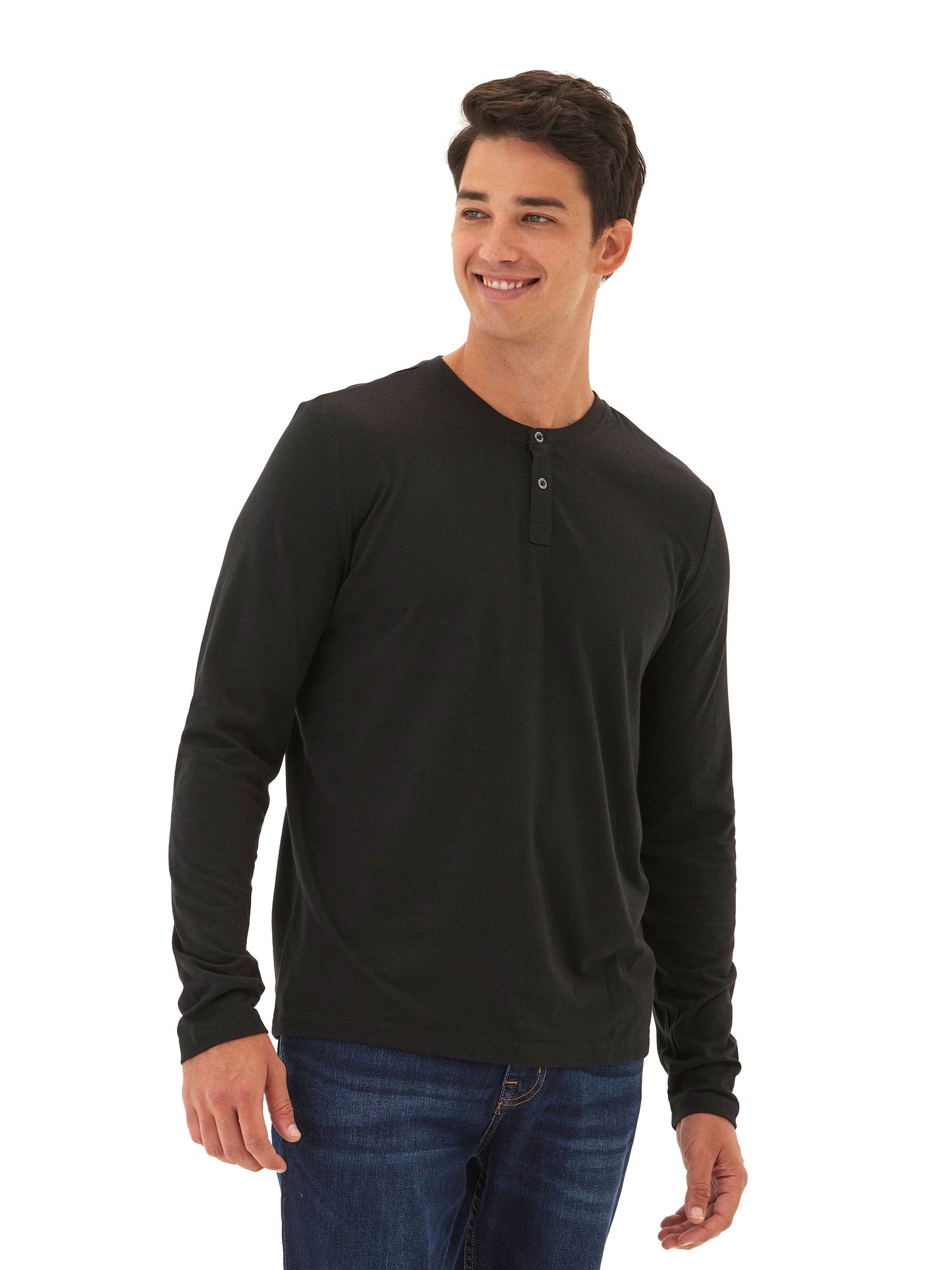 Camiseta henley de manga larga Austin Triblend de dos botones