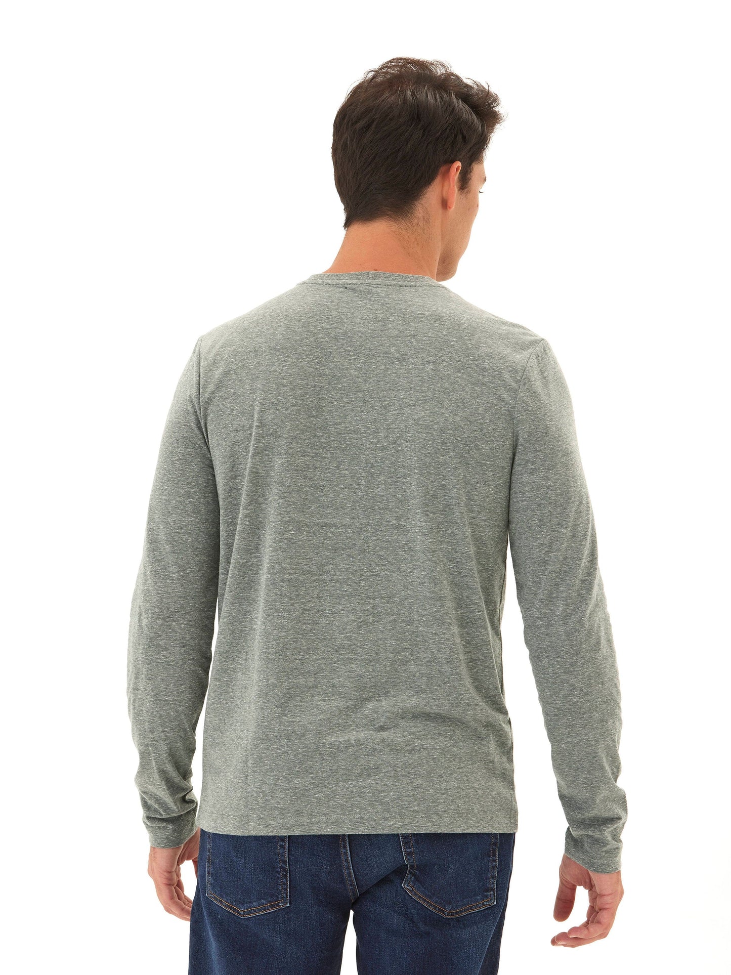 Camiseta henley de manga larga Austin Triblend de dos botones