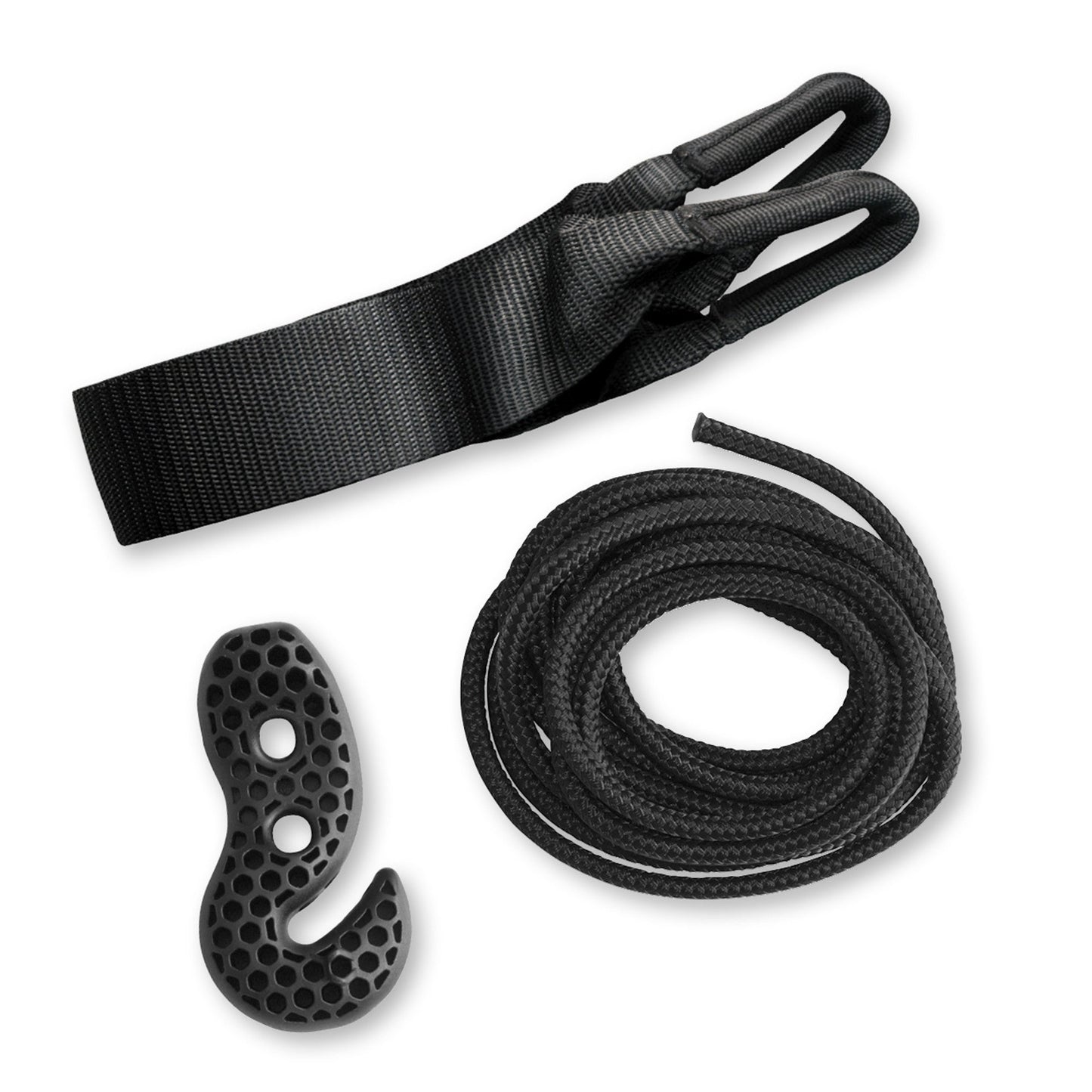 TreeMount 1rope Black - Tree and Pole Suspension Set for Hammock Chairs