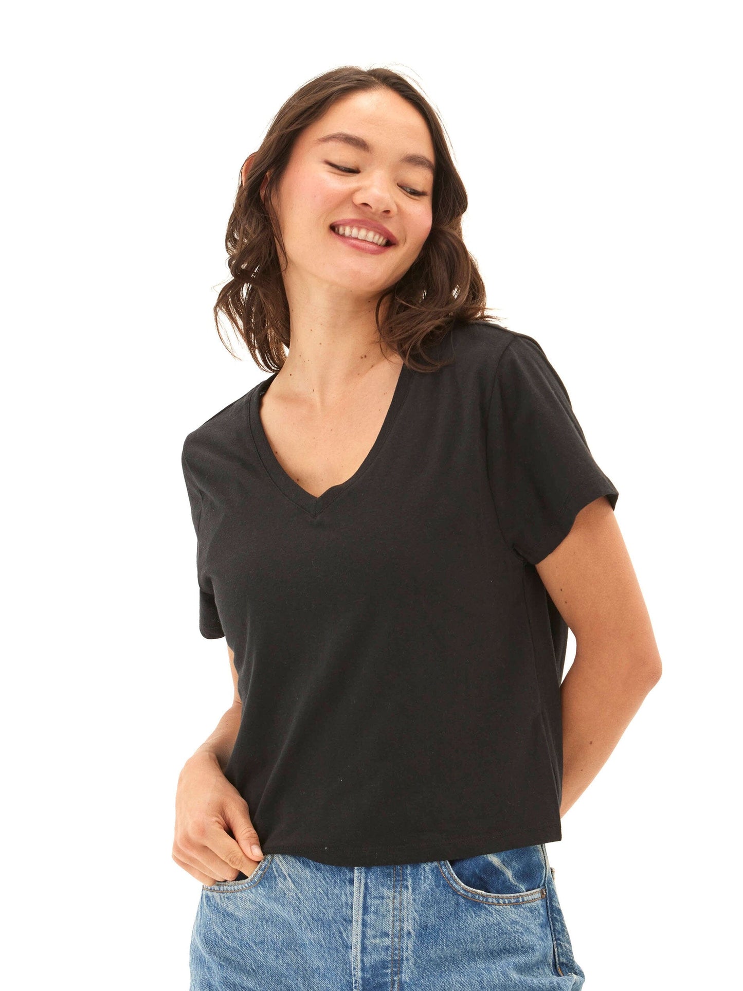 Camiseta Ada Triblend con cuello en V