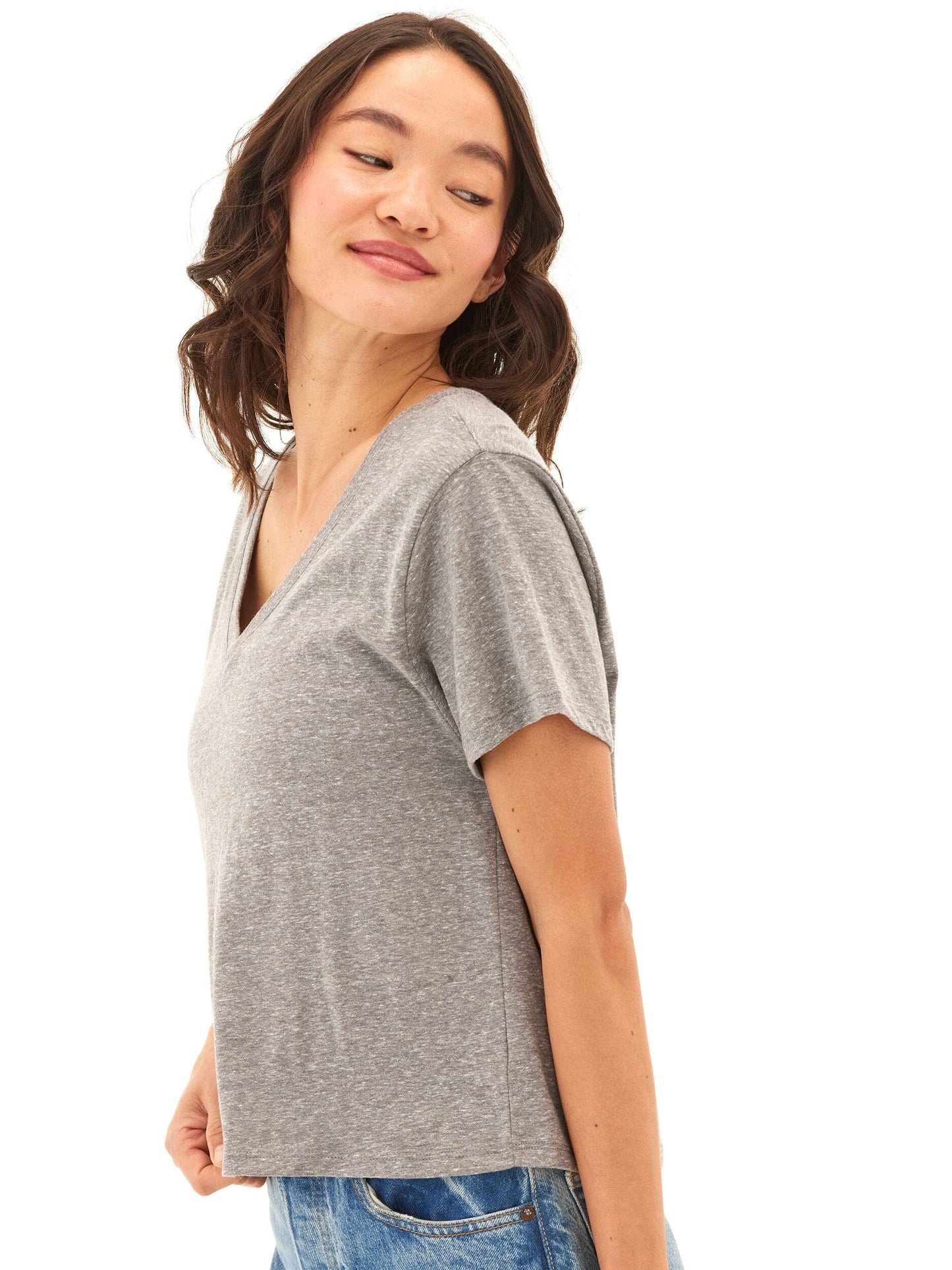 Camiseta Ada Triblend con cuello en V