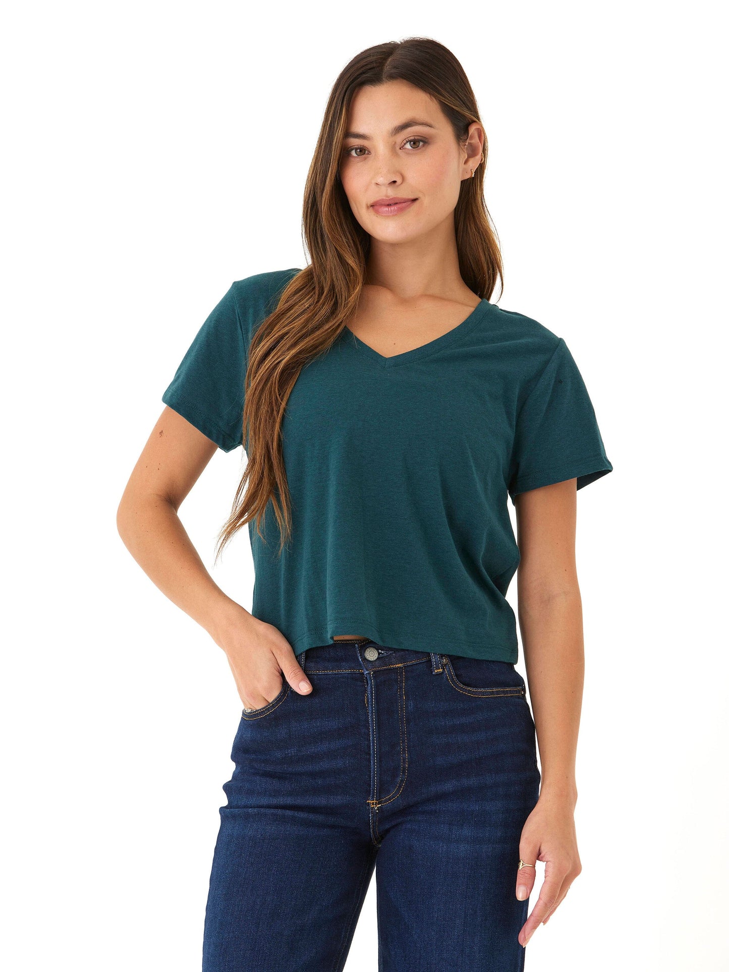 Camiseta Ada Triblend con cuello en V