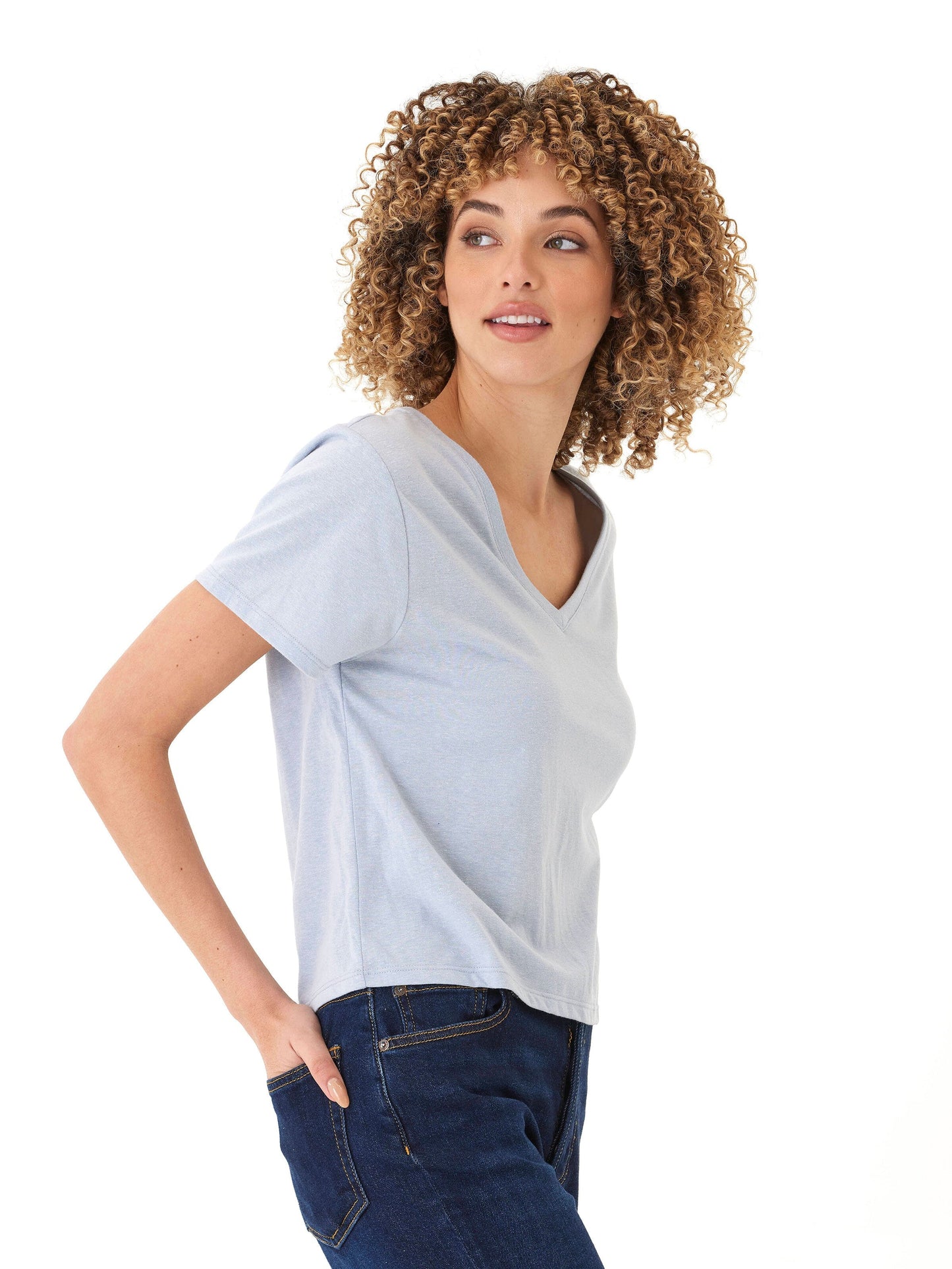 Camiseta Ada Triblend con cuello en V