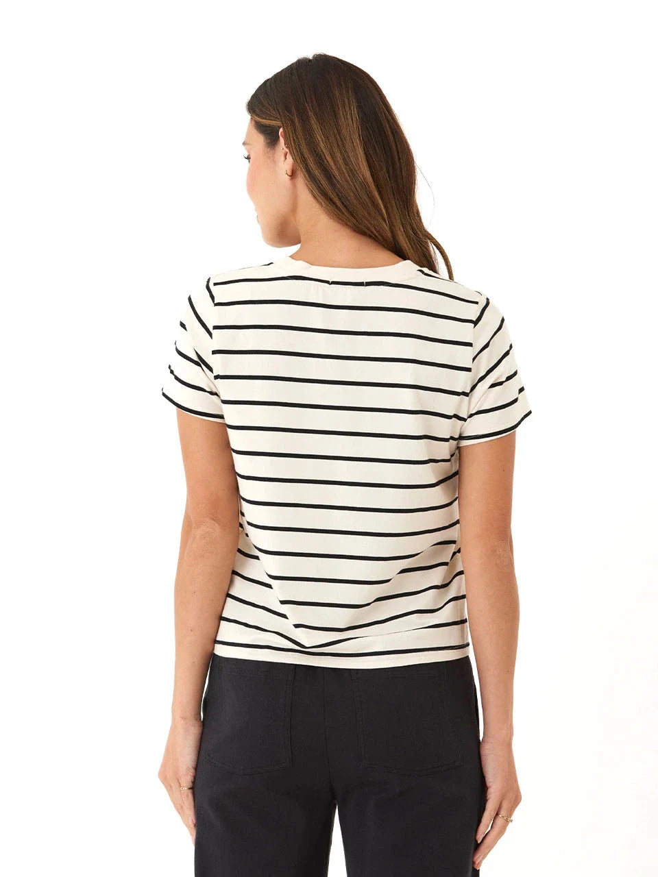Camiseta Maxine Caribbean Stripe Eco Jersey con cuello en V
