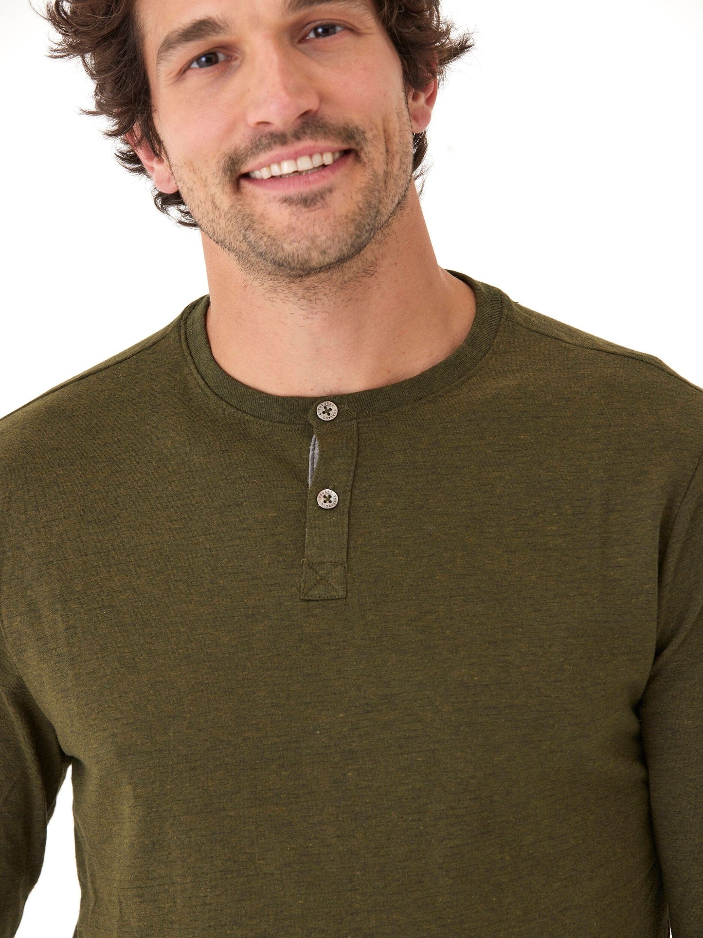 Camiseta Henley de manga larga triblend Baseline