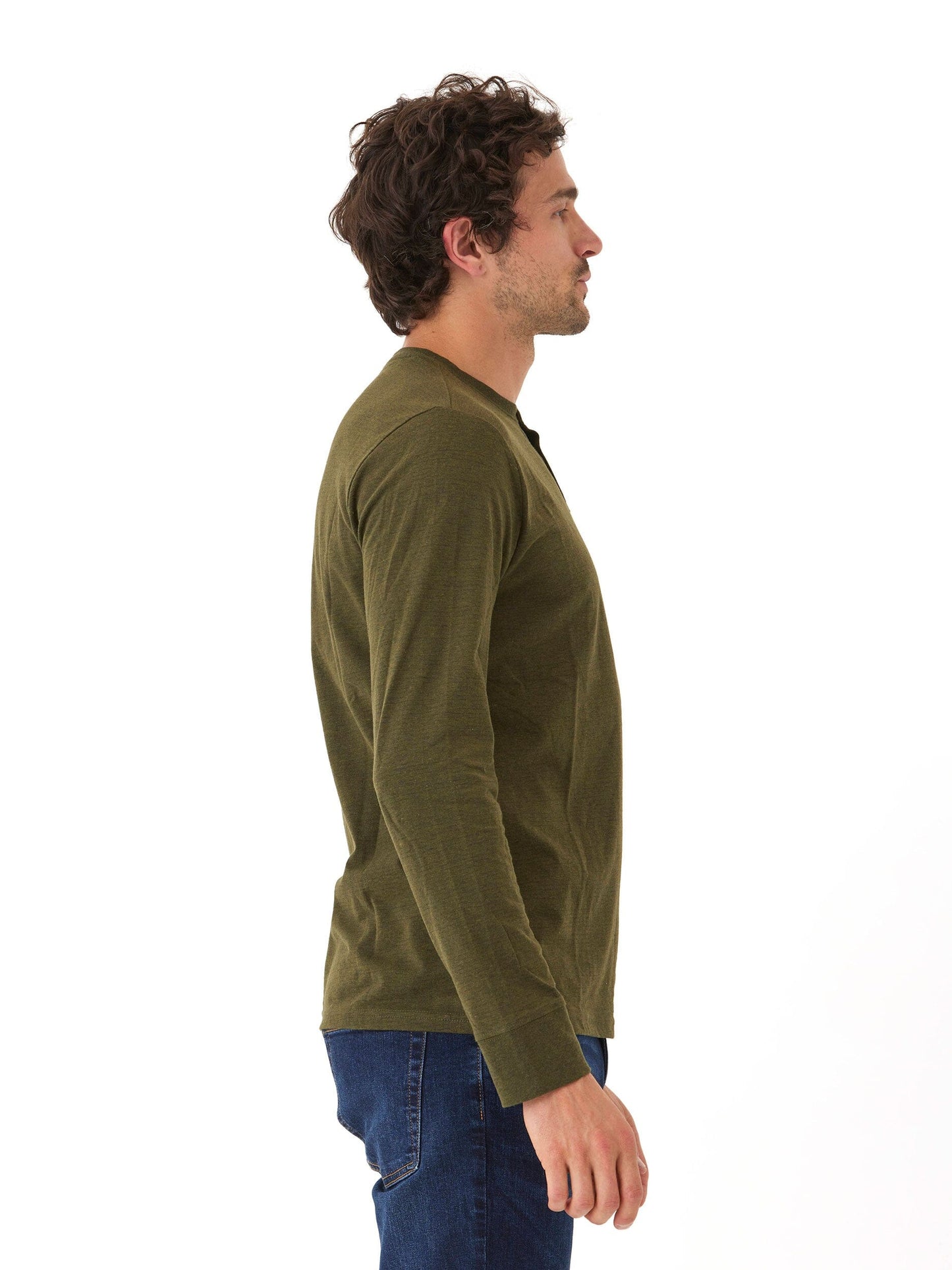 Camiseta Henley de manga larga triblend Baseline