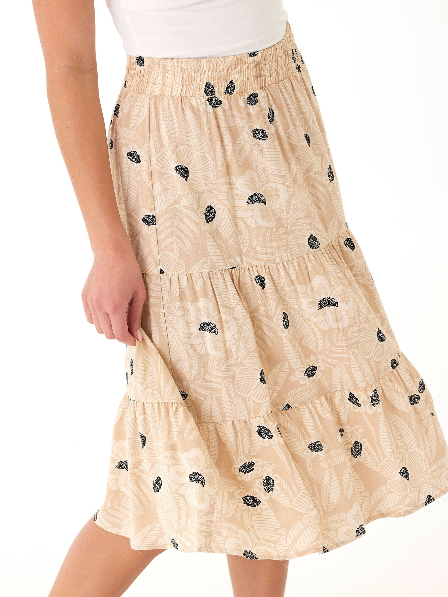 Kathleen Printed Woven Midi Skirt