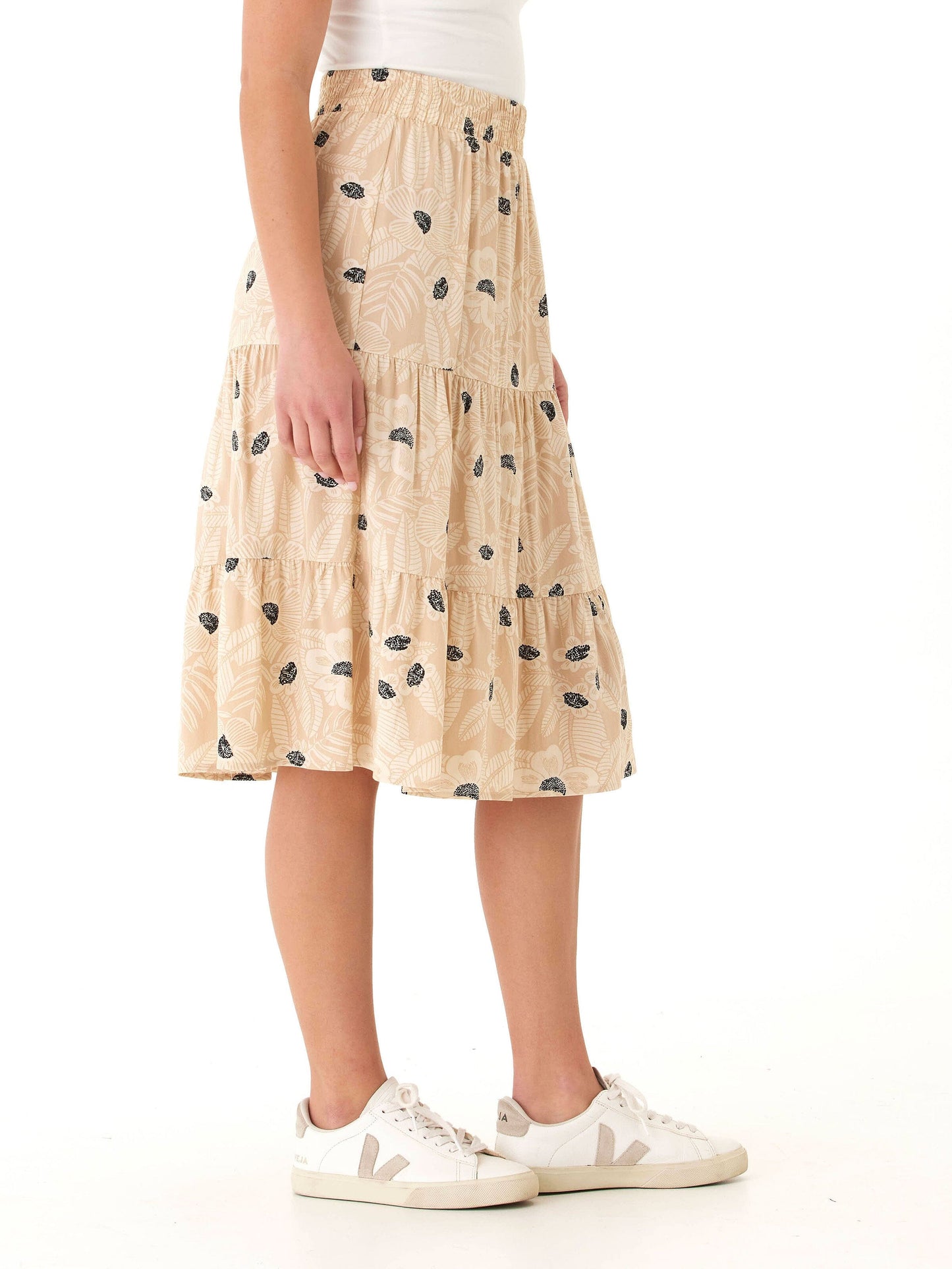 Kathleen Printed Woven Midi Skirt