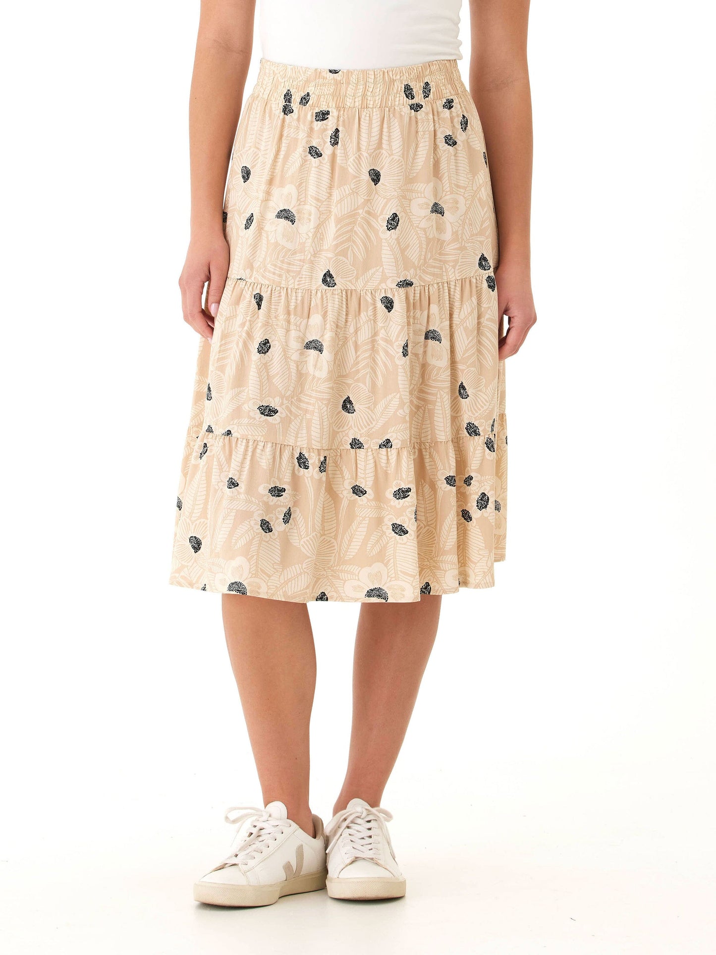 Kathleen Printed Woven Midi Skirt