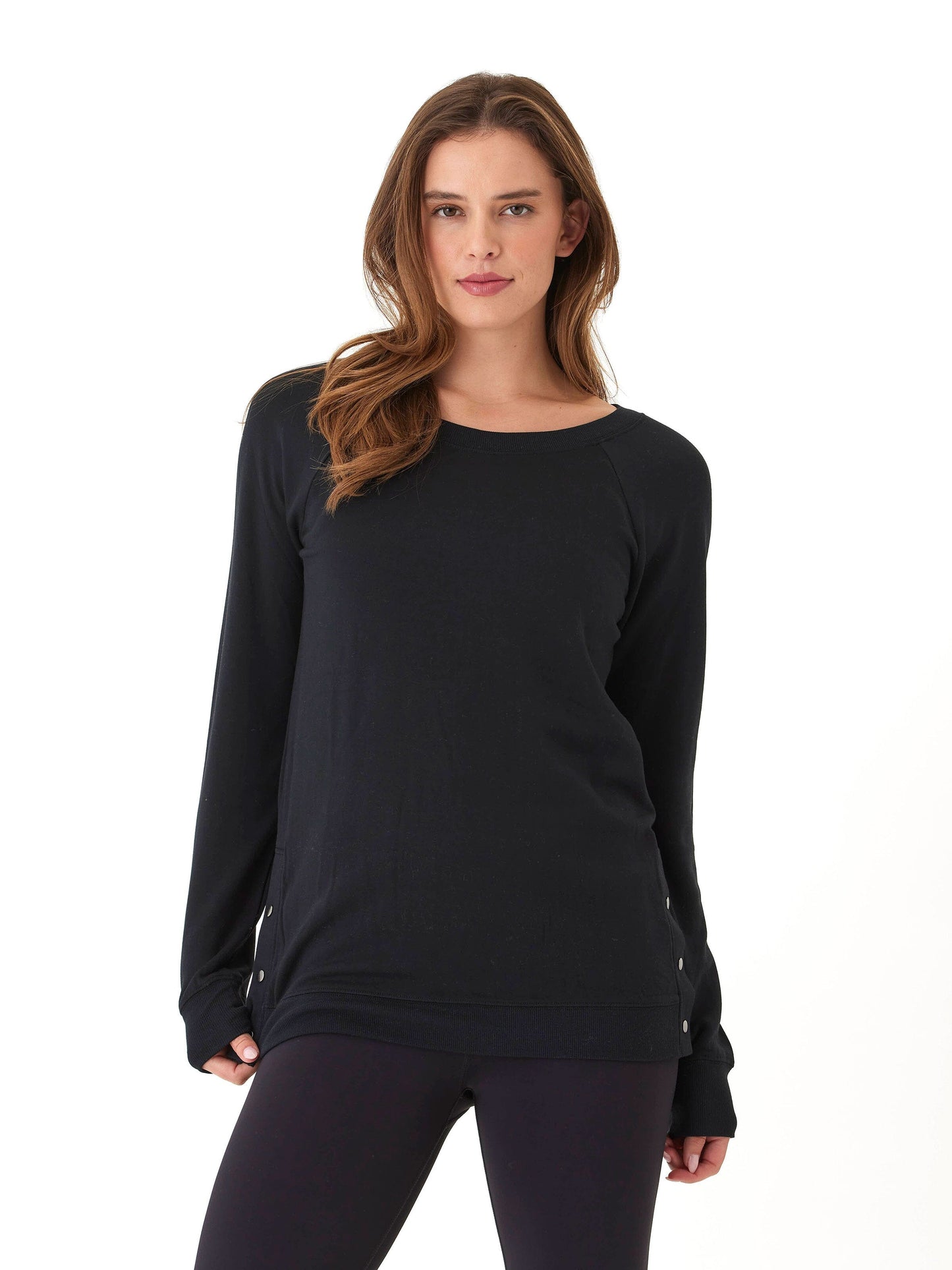 Sudadera con botones a presión de forro polar Roberta Feather