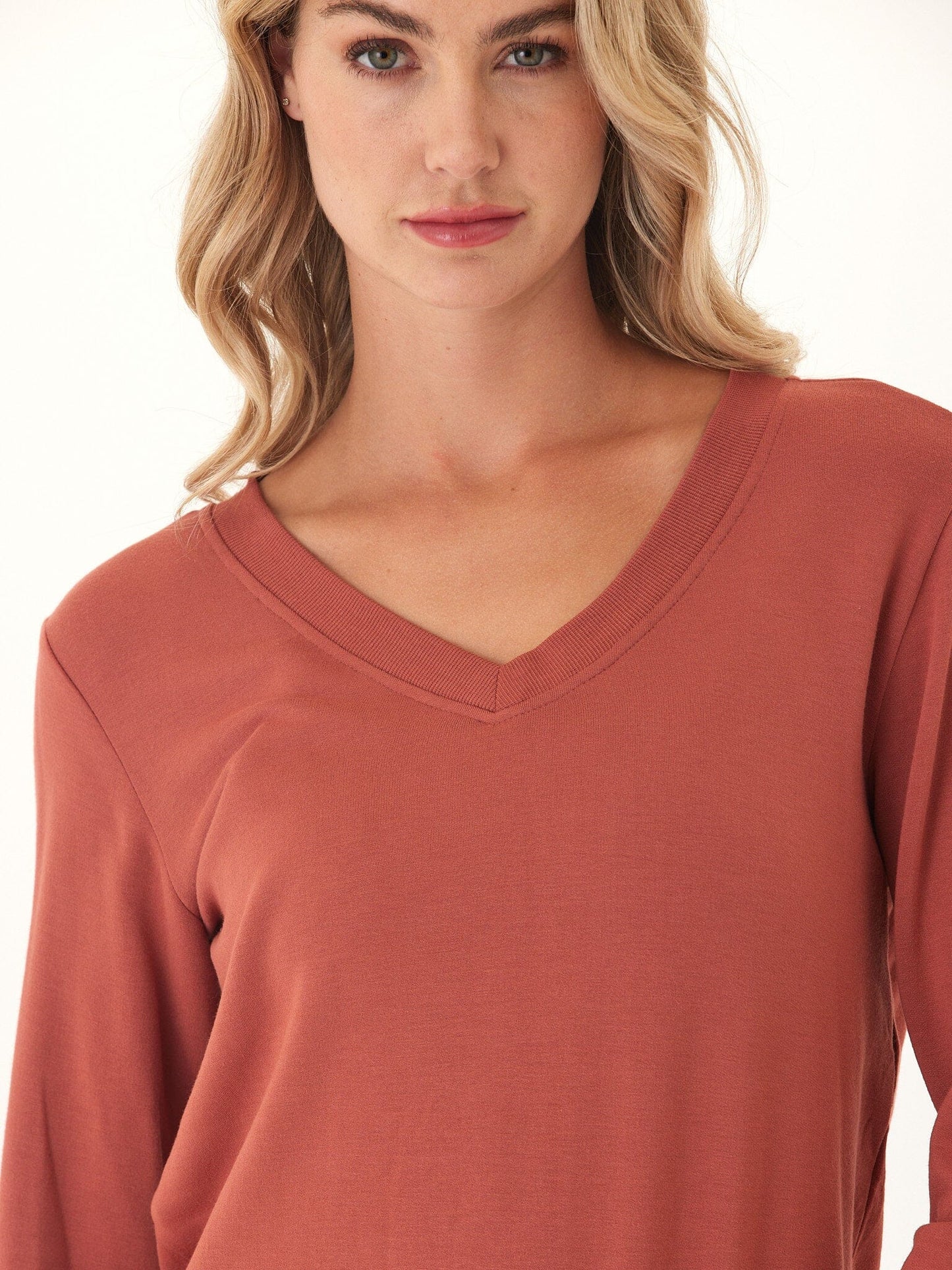 Sudadera Edwina Feather Fleece con cuello en V