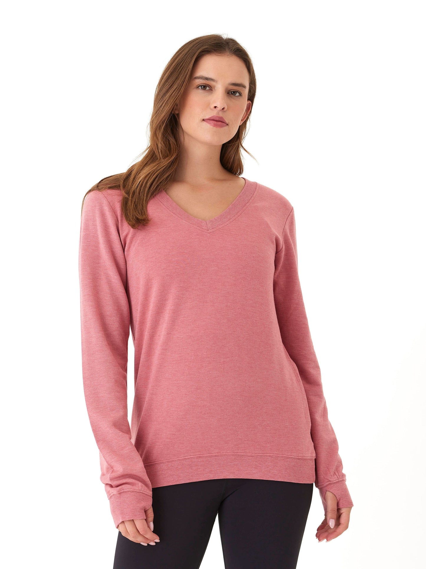 Sudadera Edwina Feather Fleece con cuello en V
