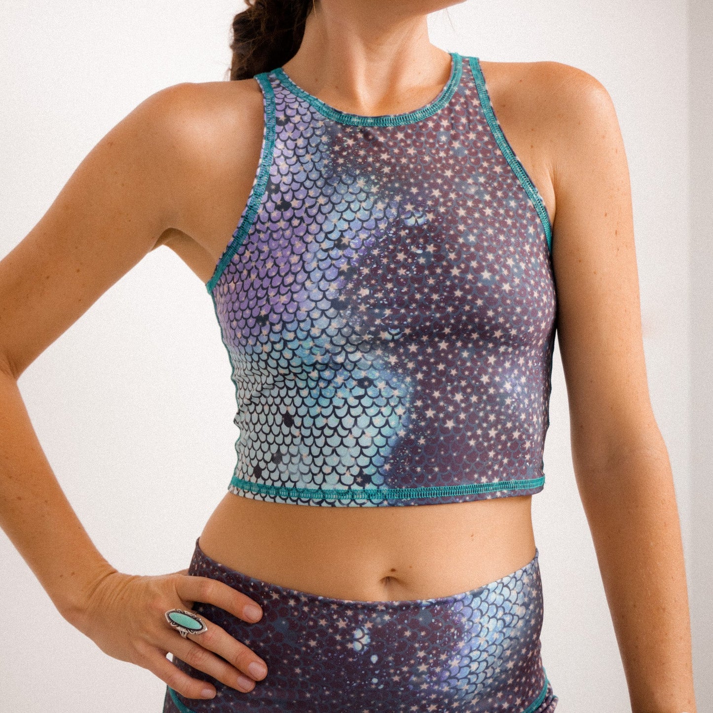 Sirena Hada Reina Teal Sirena Camiseta sin Mangas