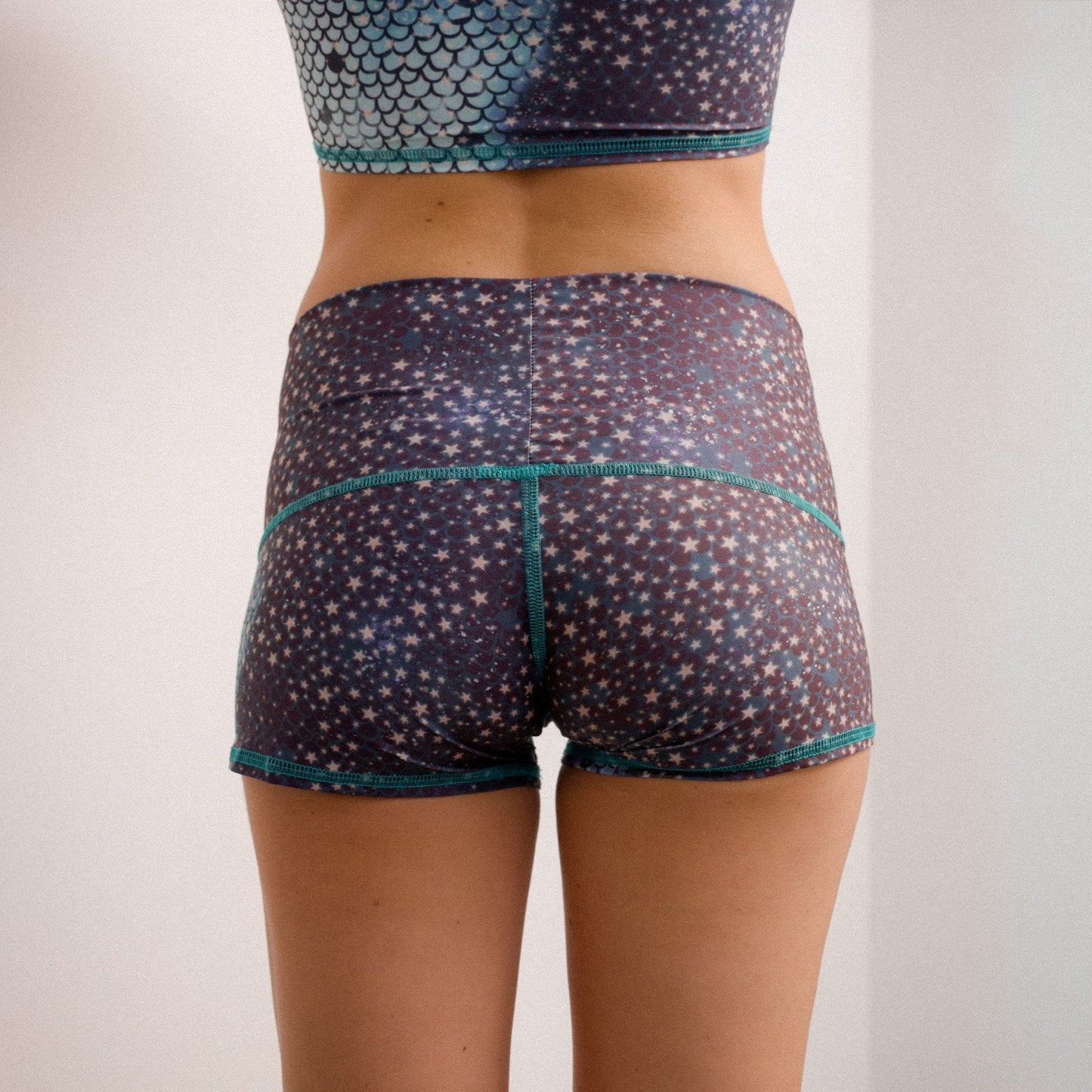 Mermaid Fairy Queen Teal Sun Shorts