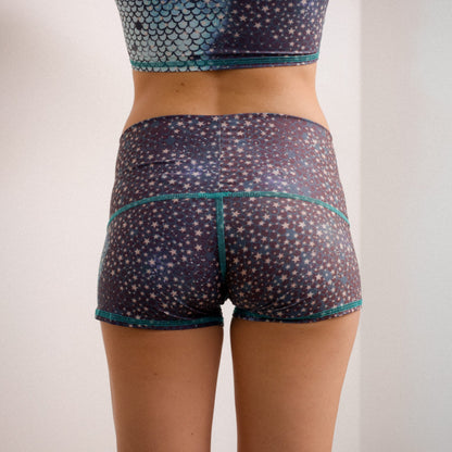 Mermaid Fairy Queen Teal Sun Shorts