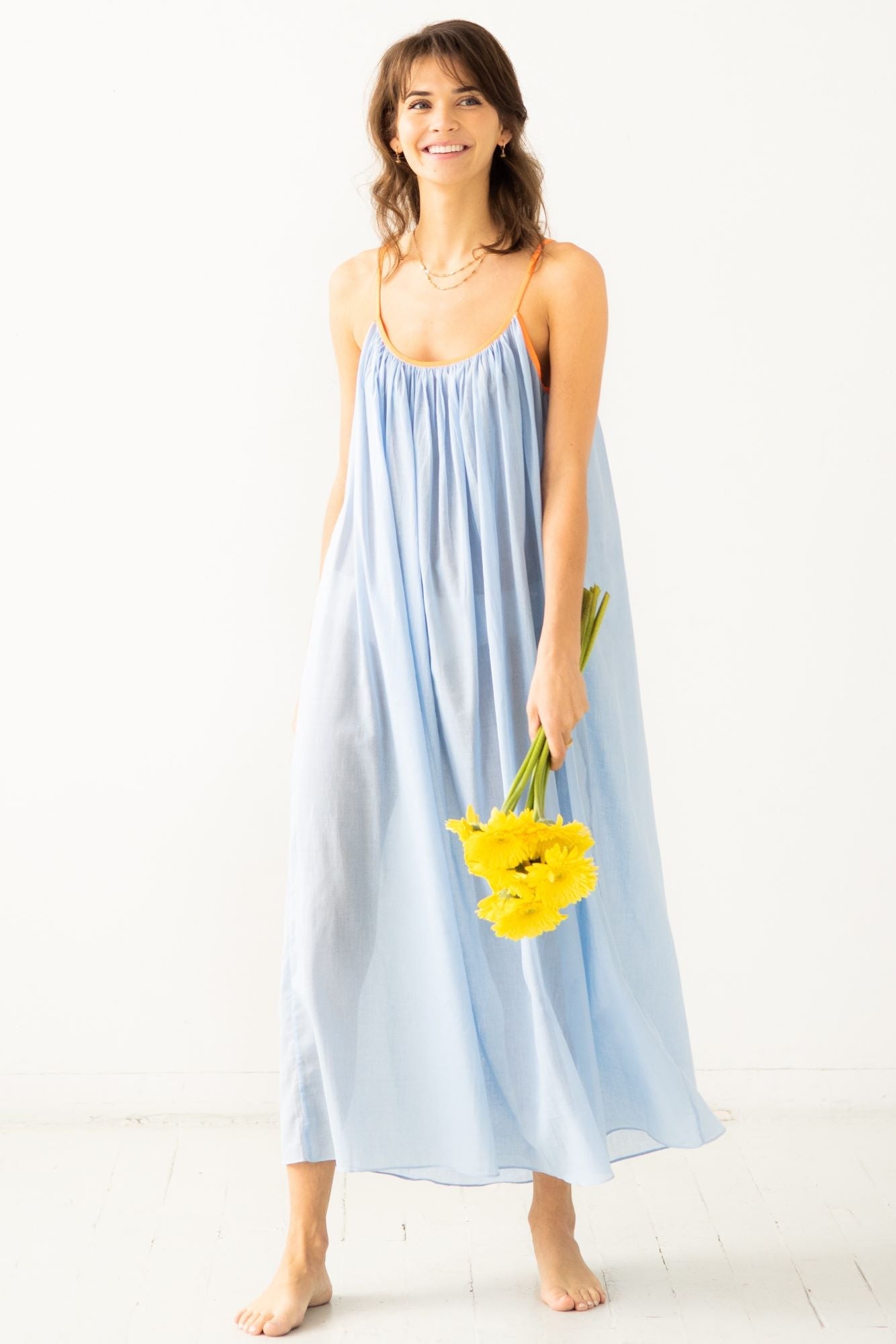 The Marigold Cotton Lounge Dress