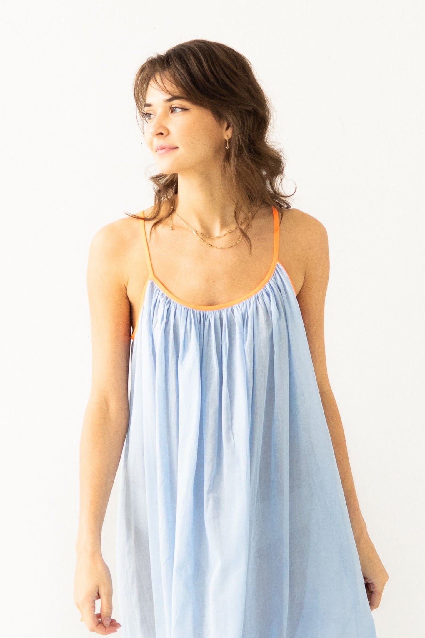 Vestido corto de algodón Marigold