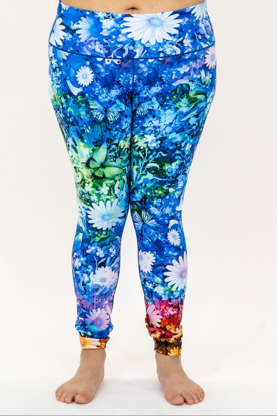 Floral Burst Tie Dye Yoga Pants