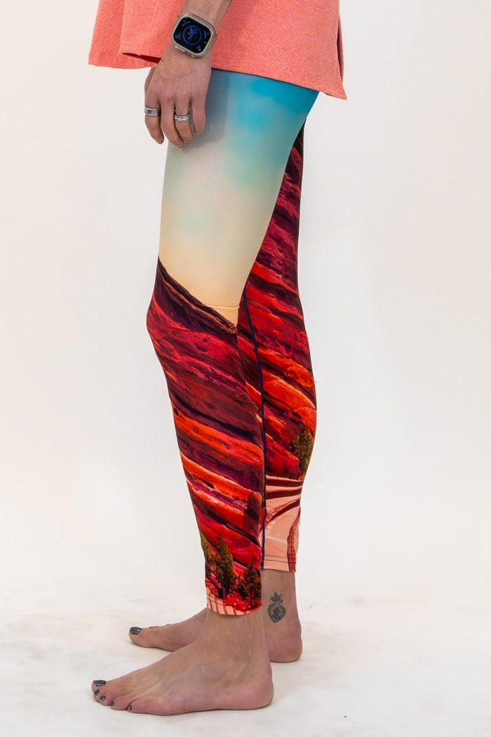 Red Rocks Sunrise Yoga Pants