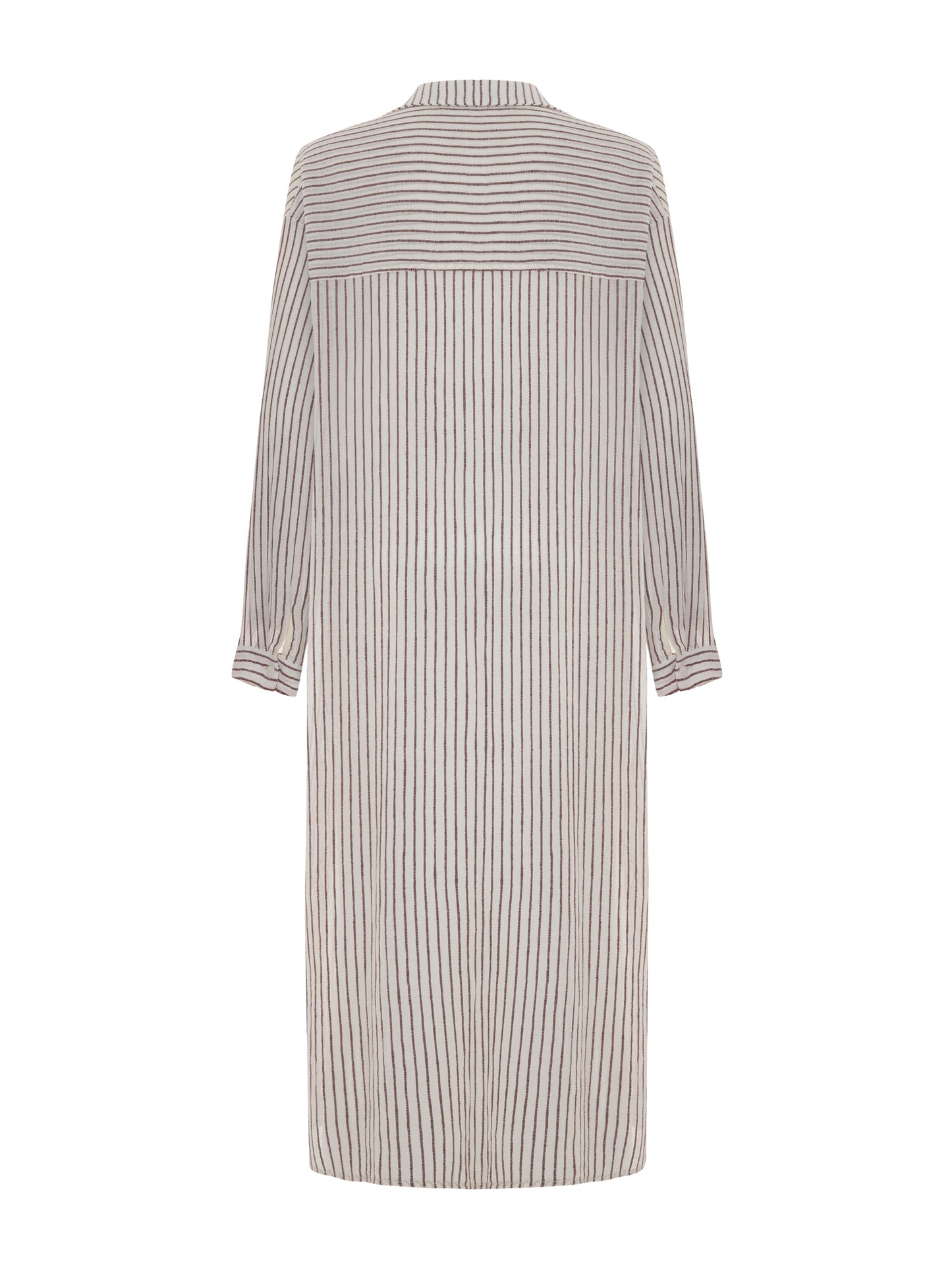 Vestido camisero Voyage - Rayas burdeos