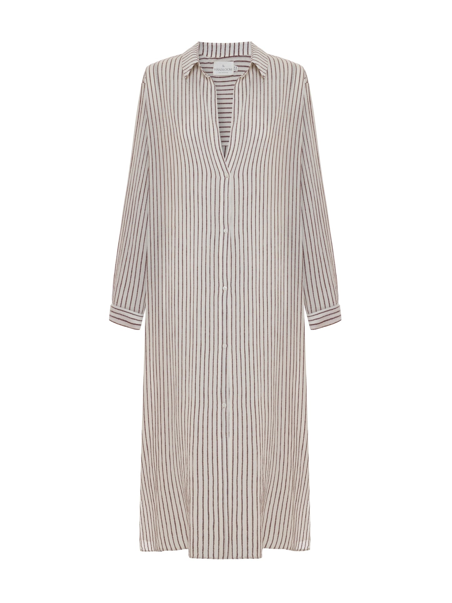 Vestido camisero Voyage - Rayas burdeos