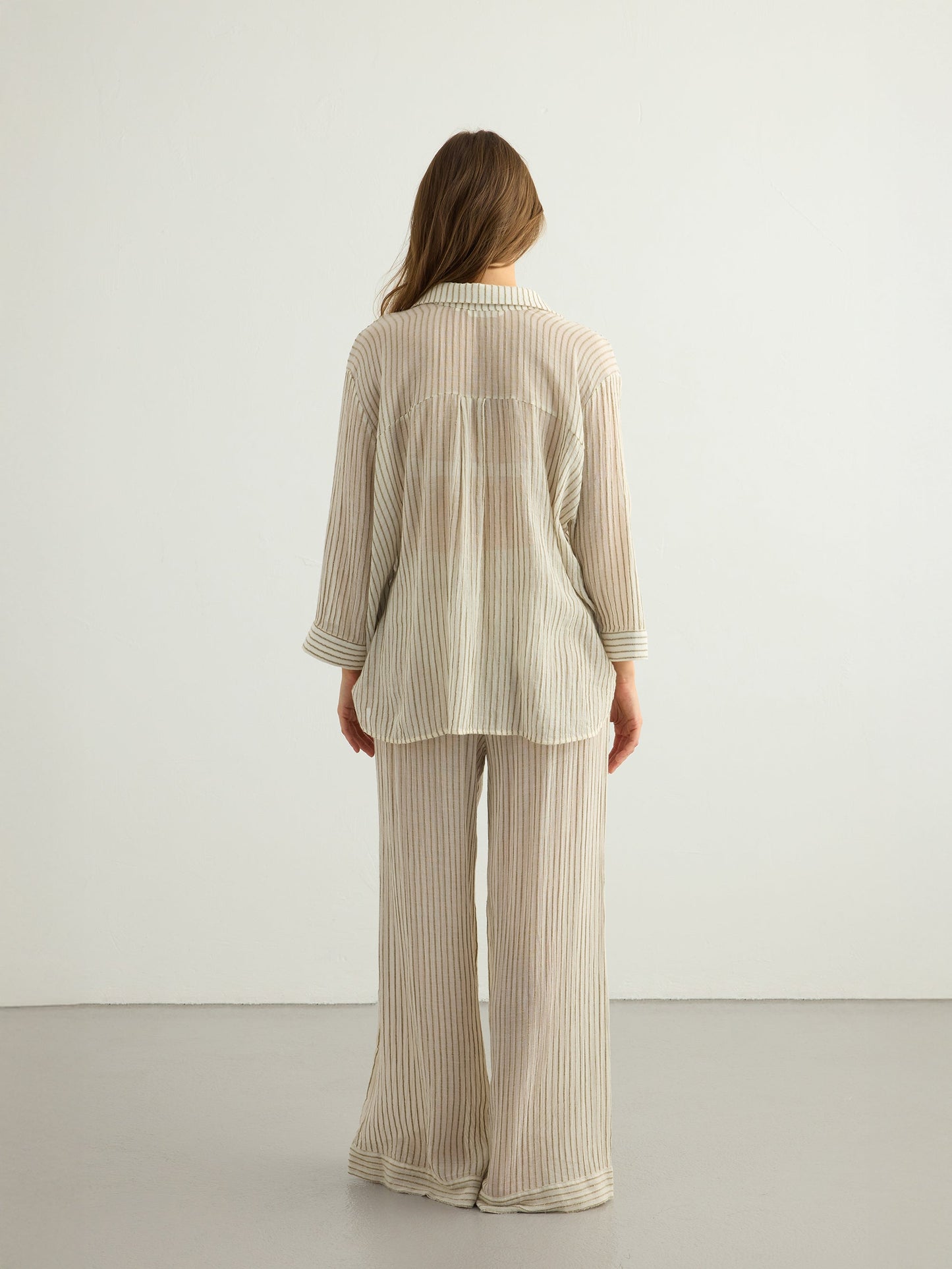 Conjunto Voyage - Rayas Verde Caqui