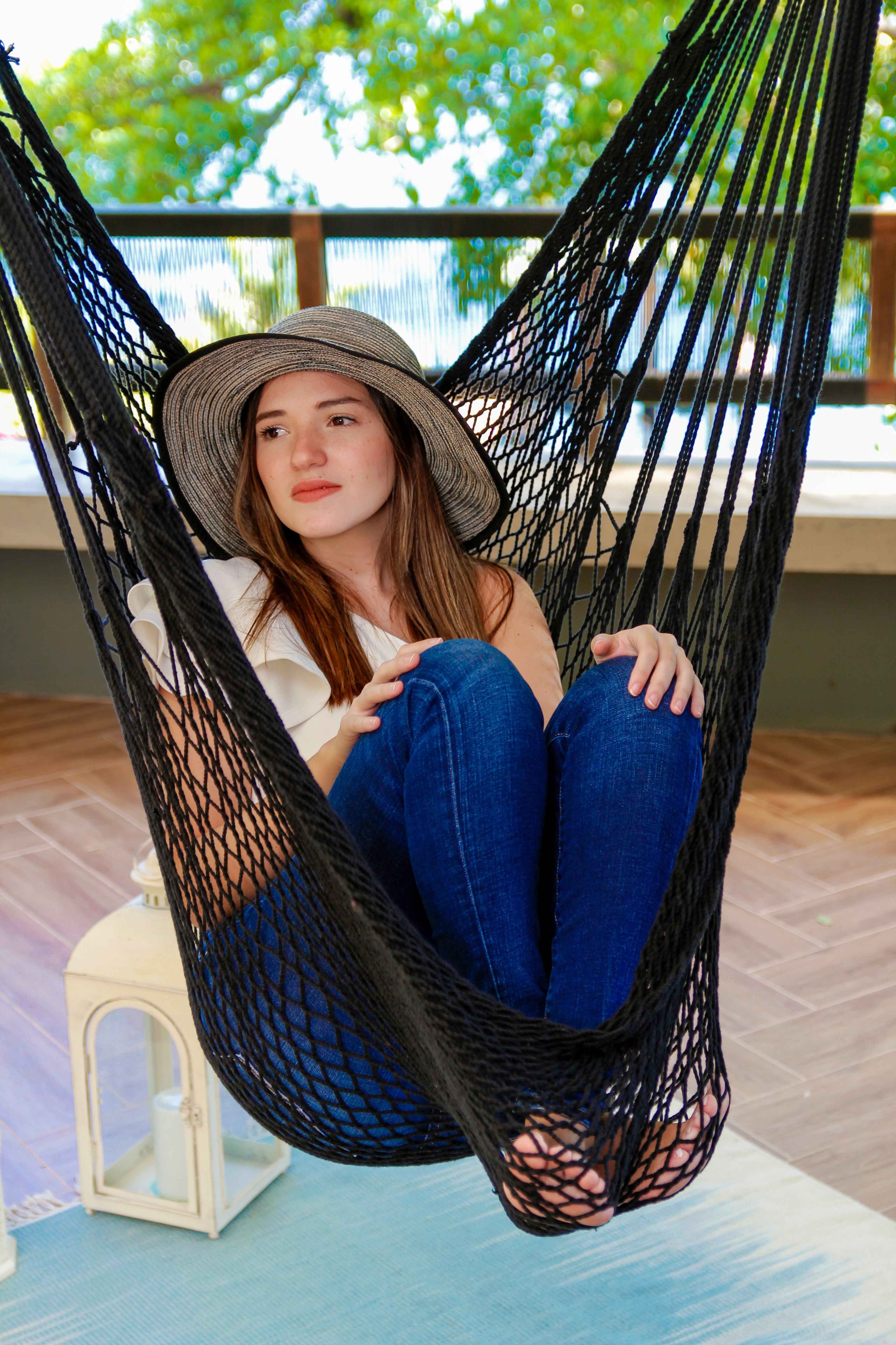 Limbo Imports Serena Macrame Hammock Chair Swing - Thumbnail 2