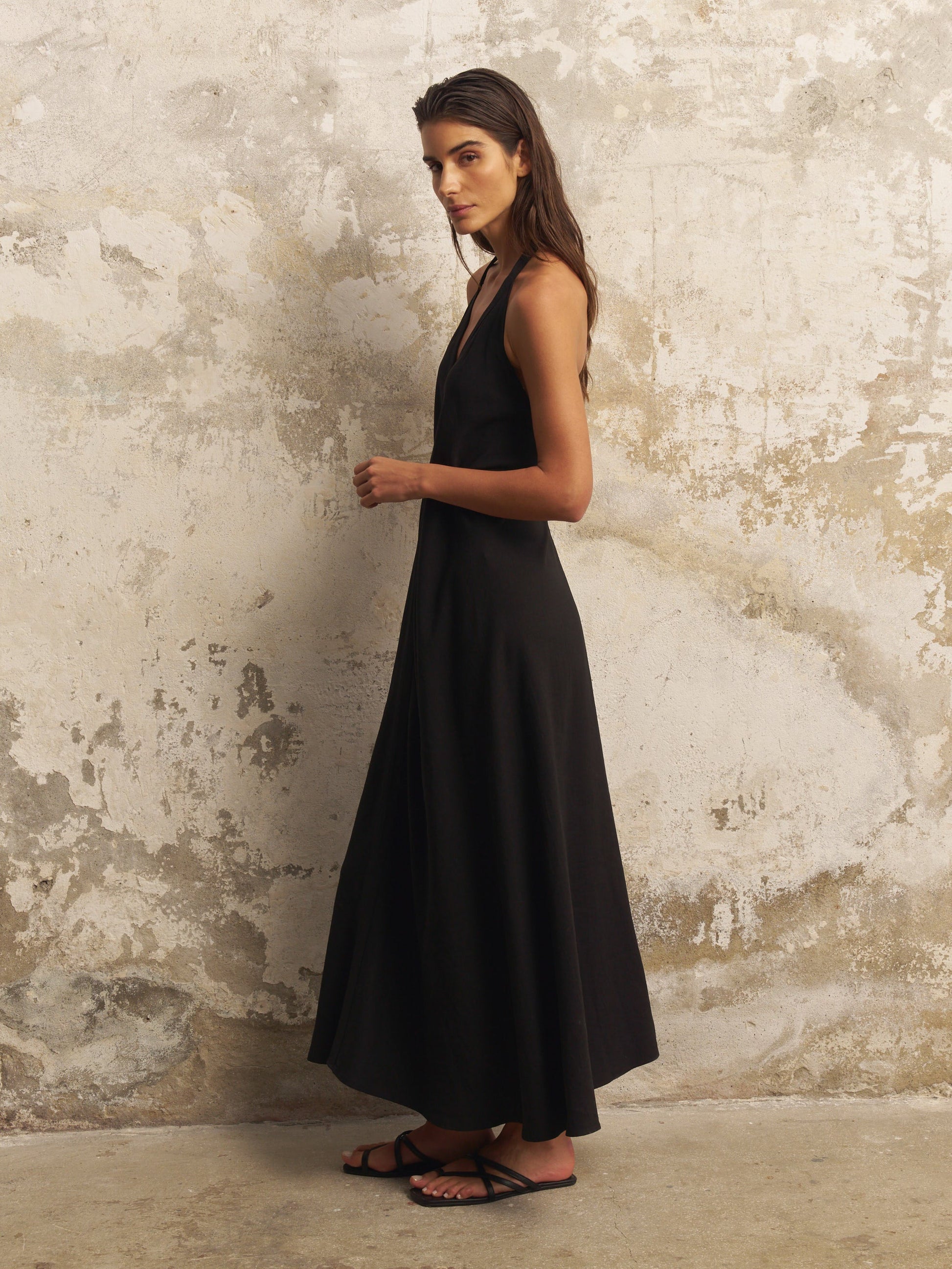 sustainable black maxi dress Bliss Flow Maxi Dress