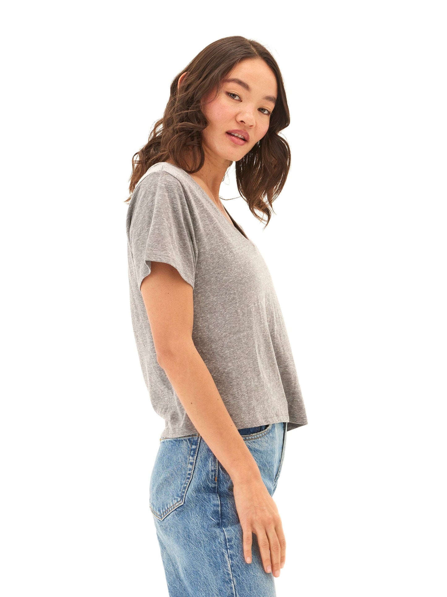 Camiseta Ada Triblend con cuello en V