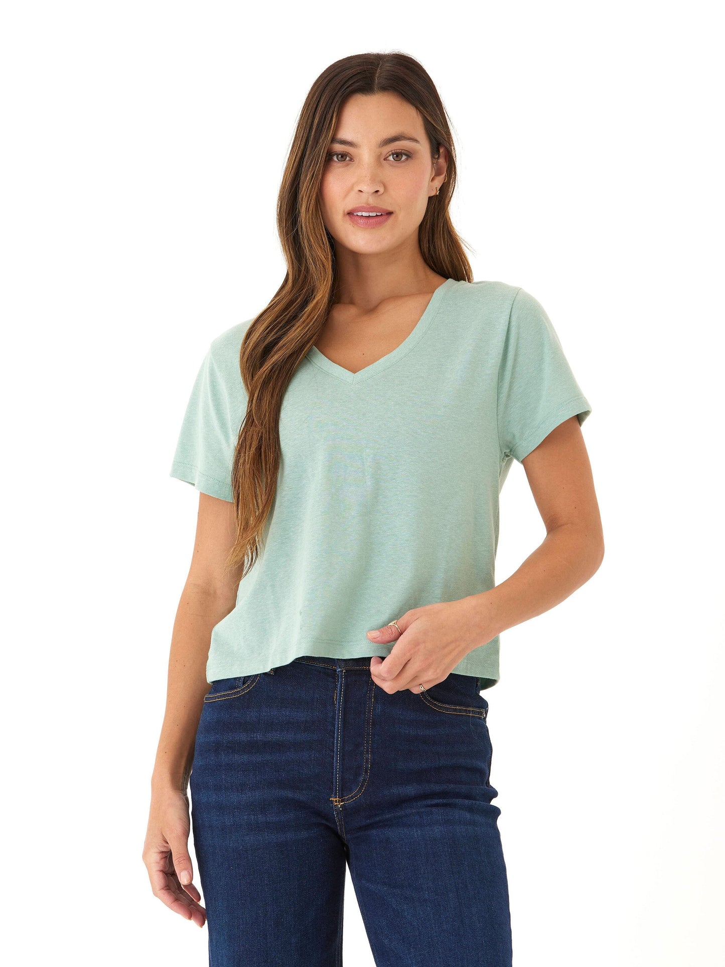 Camiseta Ada Triblend con cuello en V