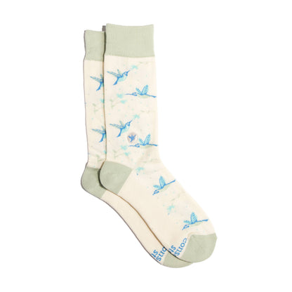 Calcetines que protegen a los polinizadores (Colibríes beige)
