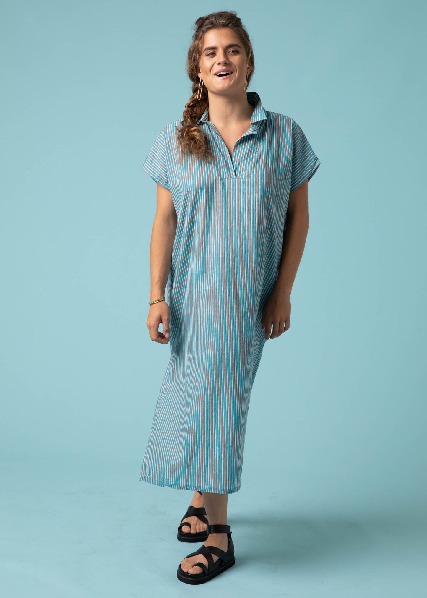 Caftán Scout - Raya doble multicolor cielo