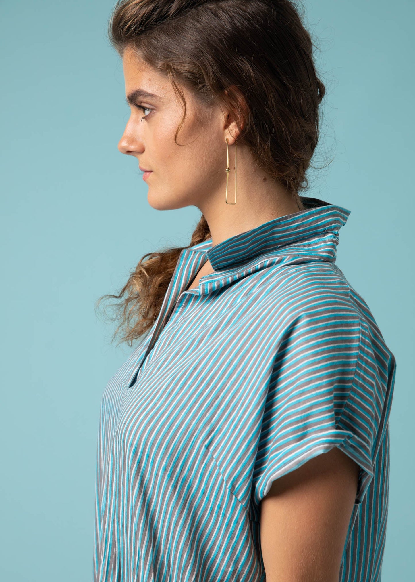 Caftán Scout - Raya doble multicolor cielo