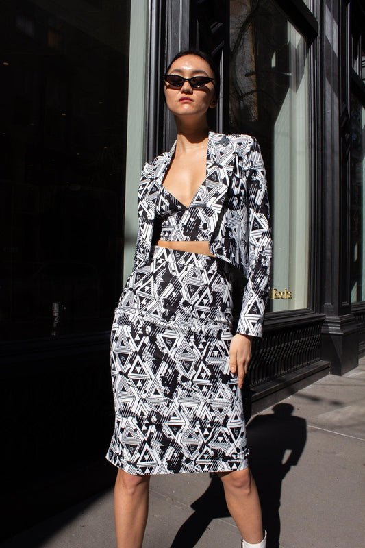 Falda lápiz geométrica Amour