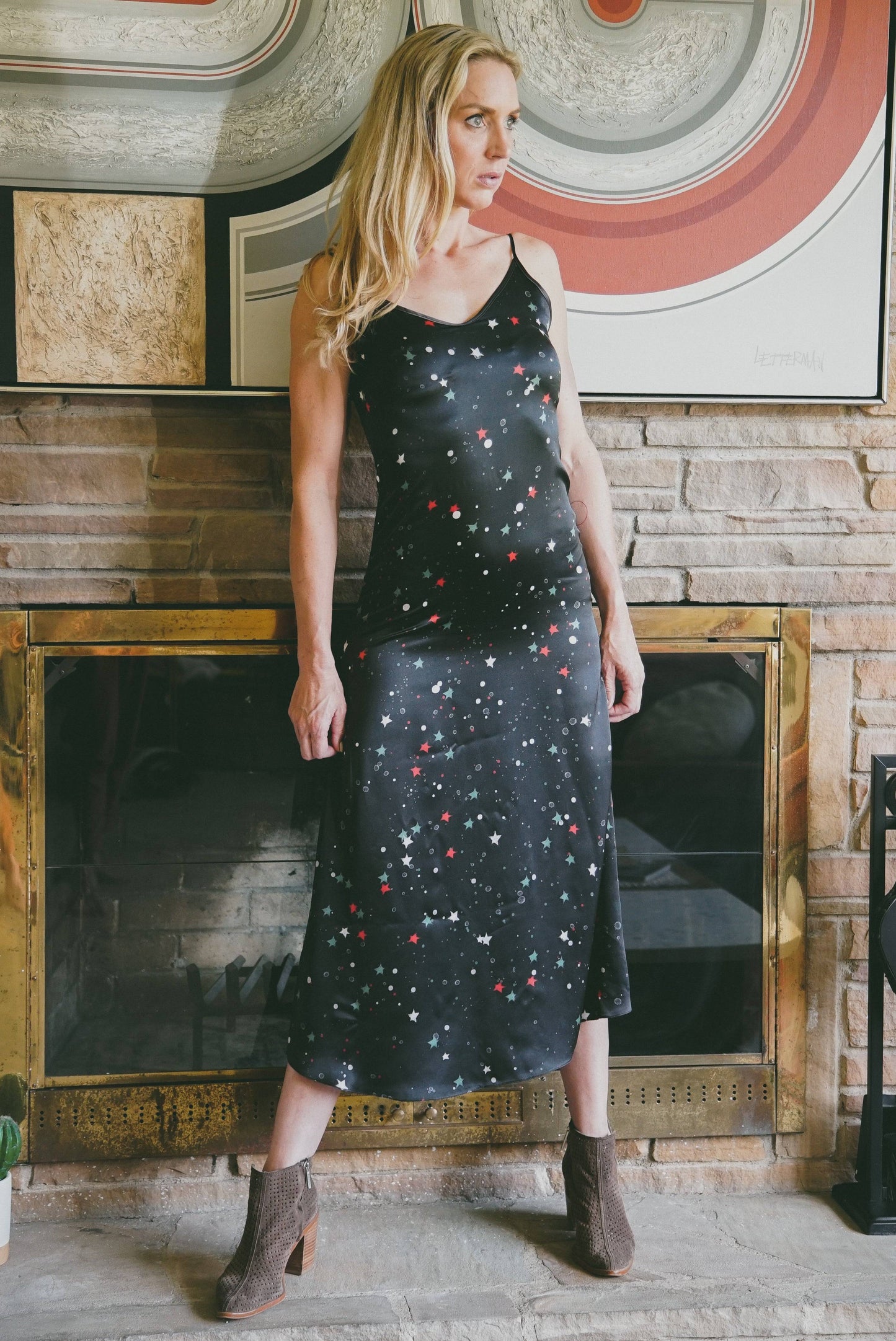 Vestido de seda Andrómeda en Galaxia 