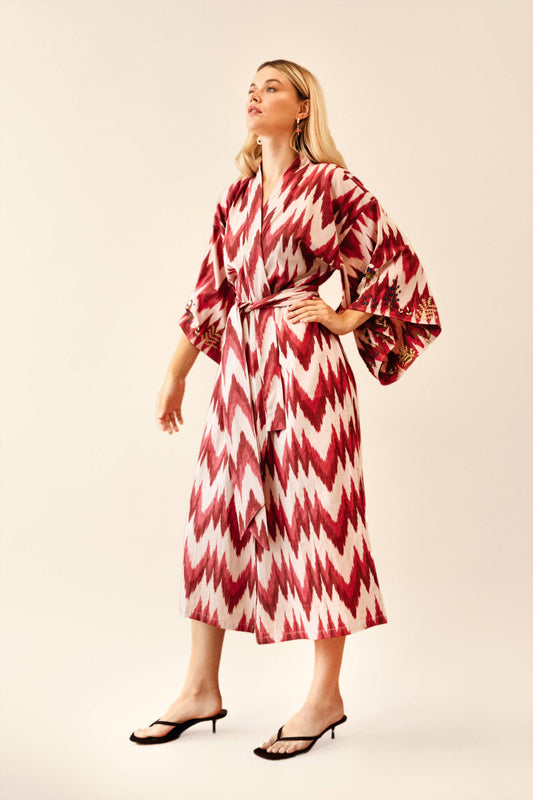 Kimono Anisa Ikat rosa
