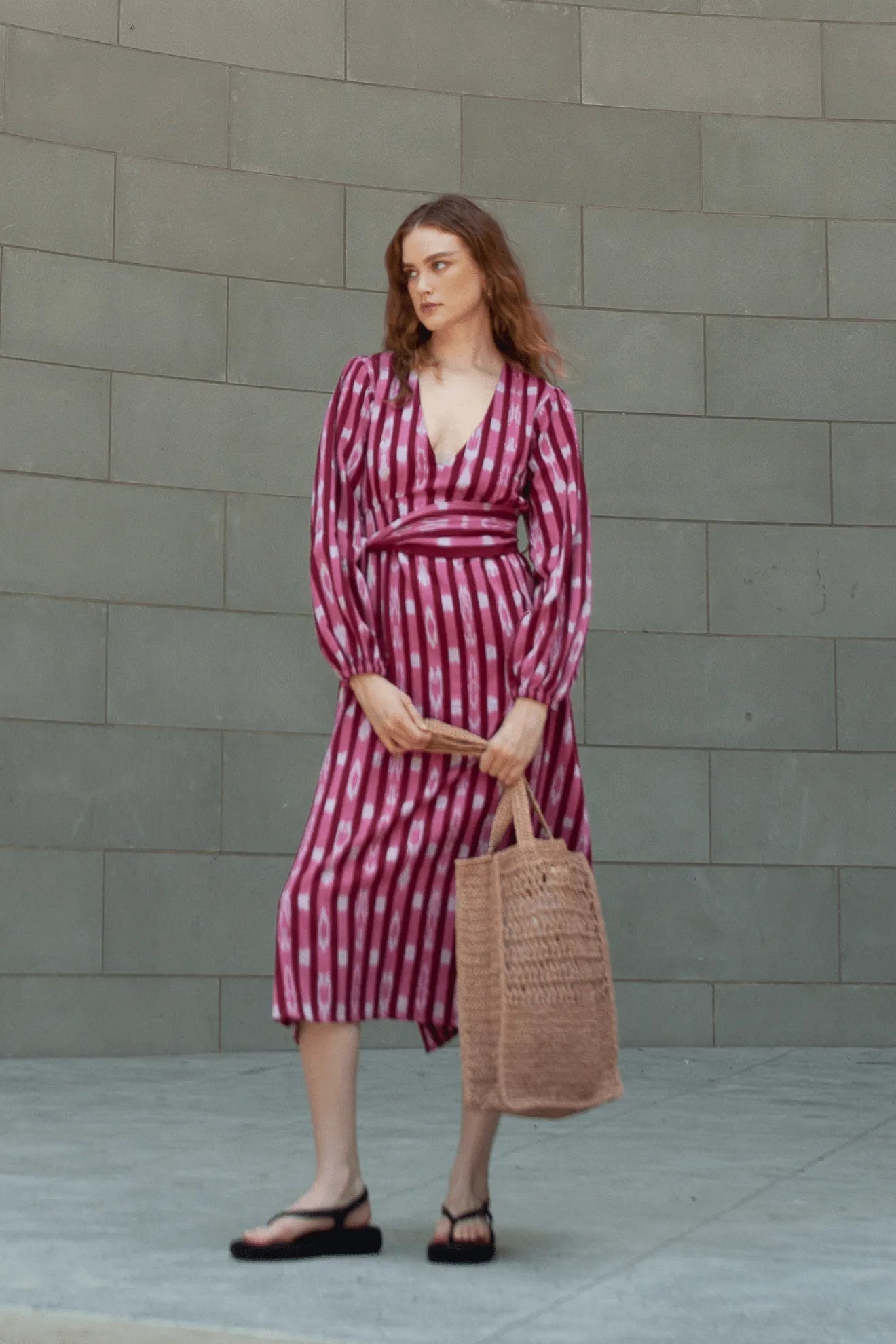 Order Now Atira Ikat Dress Cherry