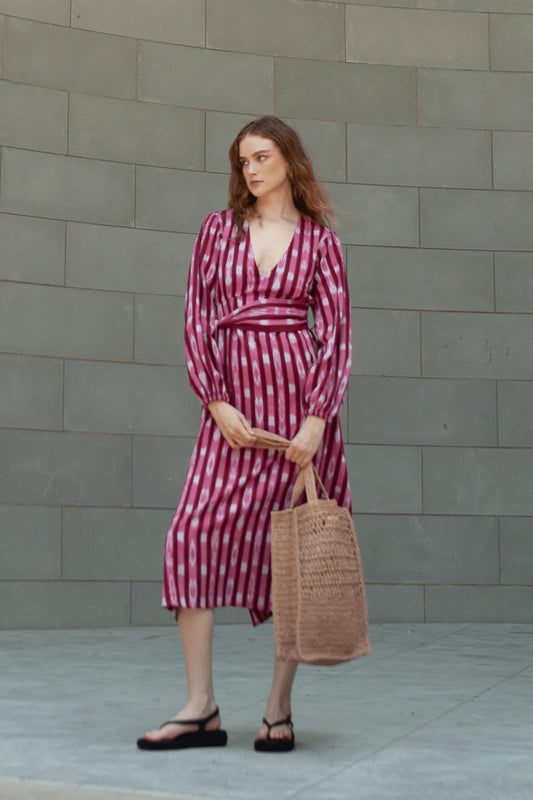 Vestido Atira Ikat Cereza