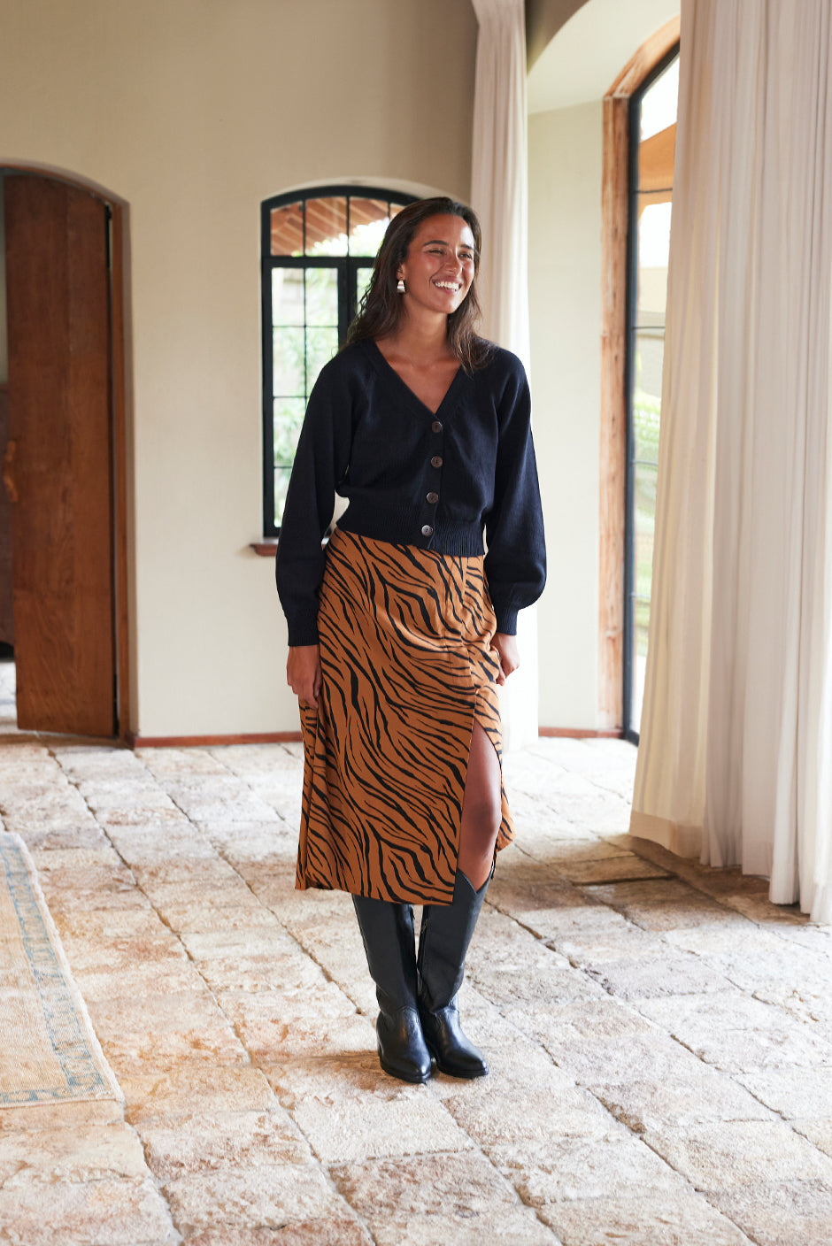 Falda Avery en color cebra 