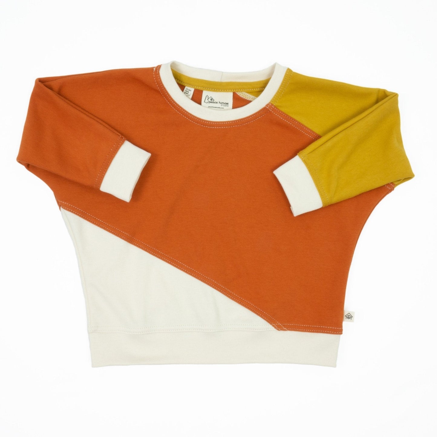 Sudadera con bloques de color diagonales para bebé