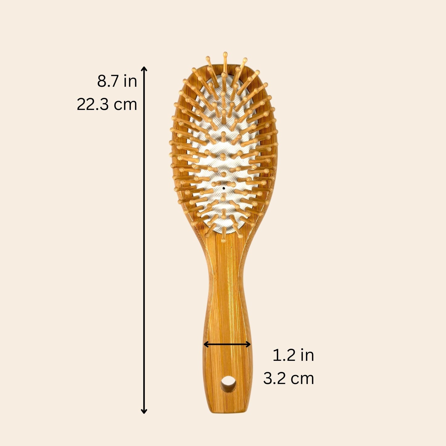 Cepillo de pelo de bambú de doble cara